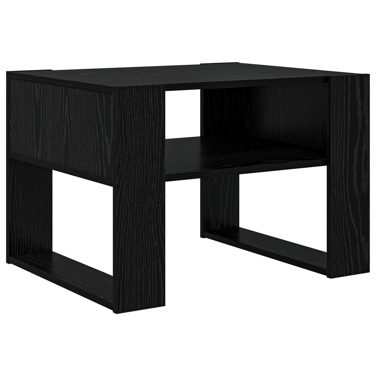 vidaXL Couchtisch Couchtisch Schwarz Eichen-Optik 66 x 53 x 45 cm Holzwerkstoff (1-St)