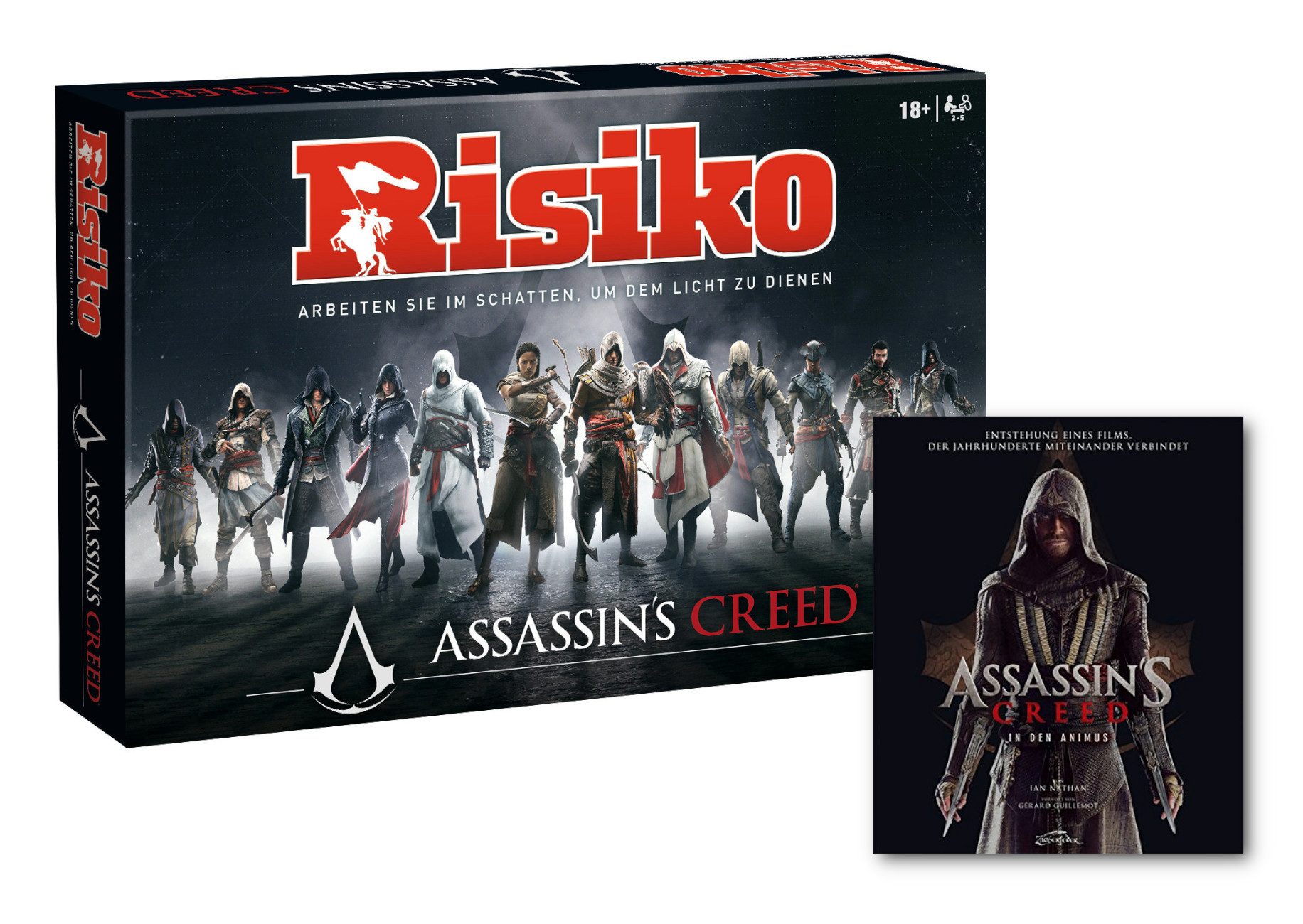 Winning Moves Spiel Risiko Assassin's Creed Syndicate + Buch »In den Animus«, Brettspiel
