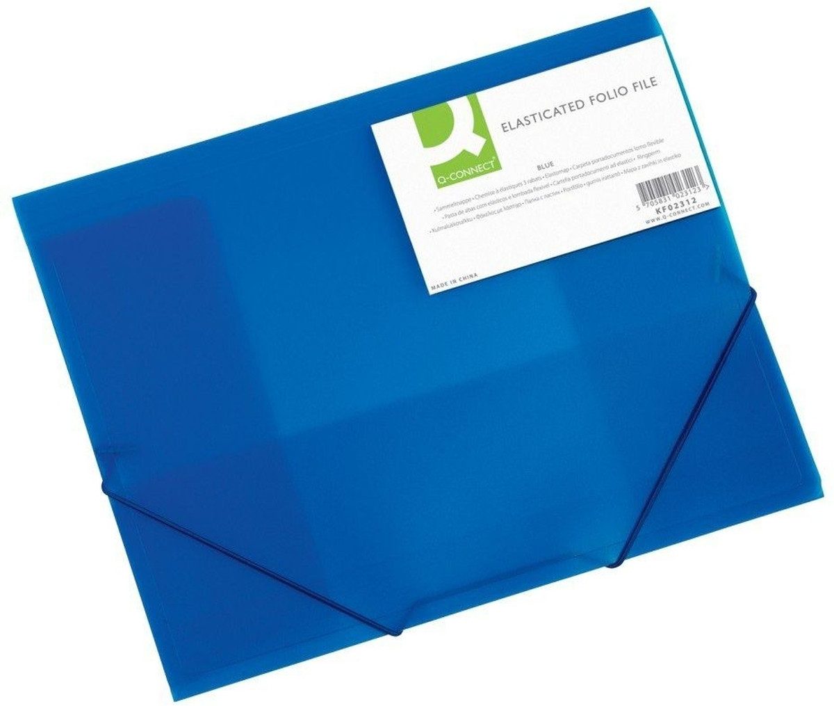 Fächermappe Eckspanner A4 PP mit Einschlagklappen blau