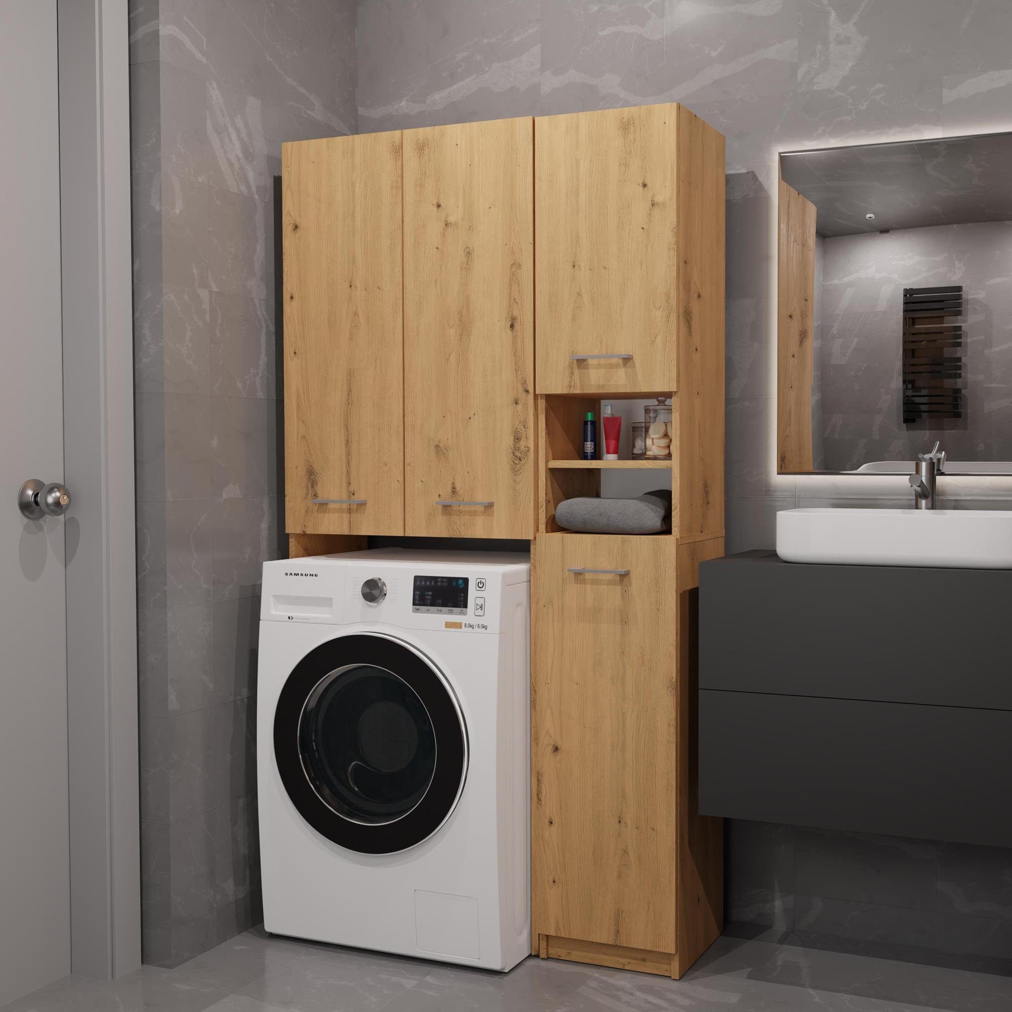 Beautysofa Badezimmer-Set Ardea DD, (Waschmaschinenumbauschrank und günstig online kaufen