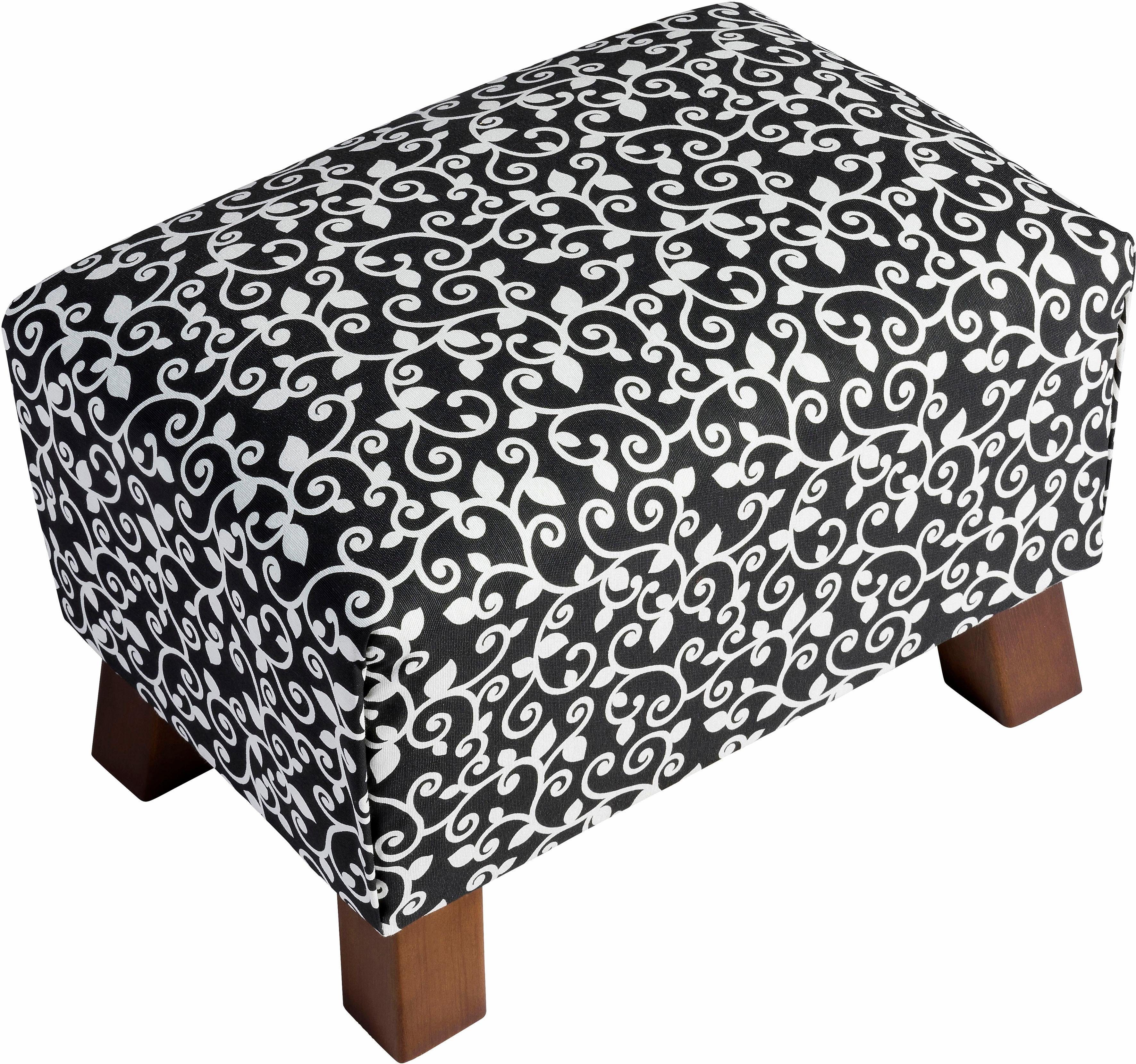 Max Winzer® Fußhocker Footstool, Minihocker Breite 40 cm, mit Ornamenten