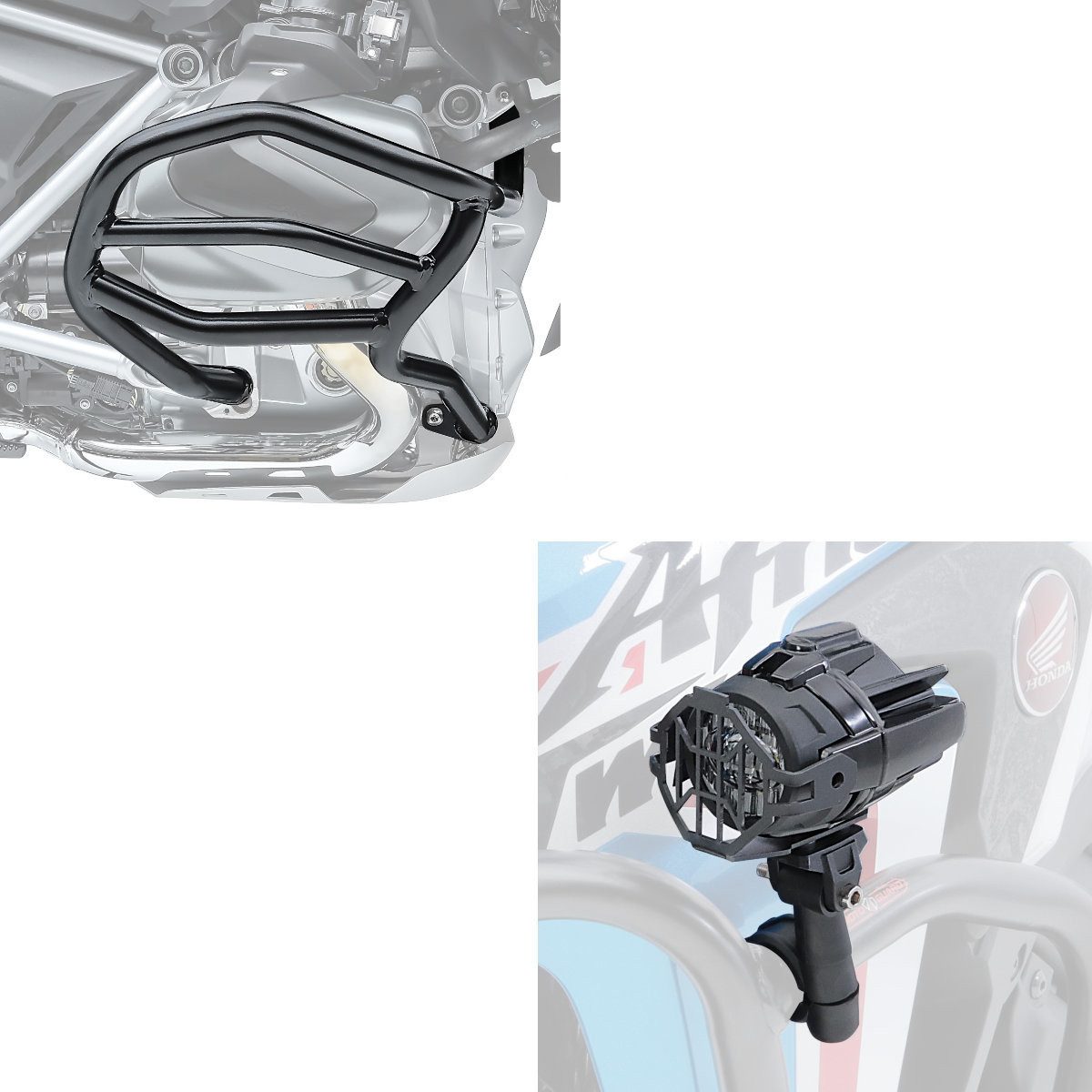 Motoguard Motor-Schutzhülle Set Sturzbügel + LED Zusatzscheinwerfer S5