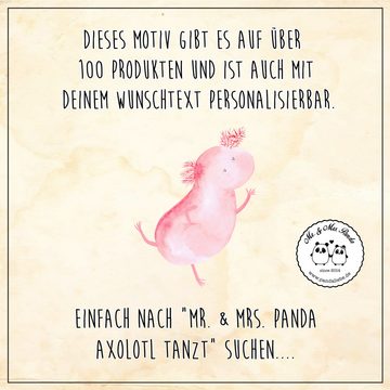 Mr. & Mrs. Panda Kosmetikspiegel Axolotl Tanzen, Schminkspiegel, silber, schminken, Handtasche, (1-St), passt überall