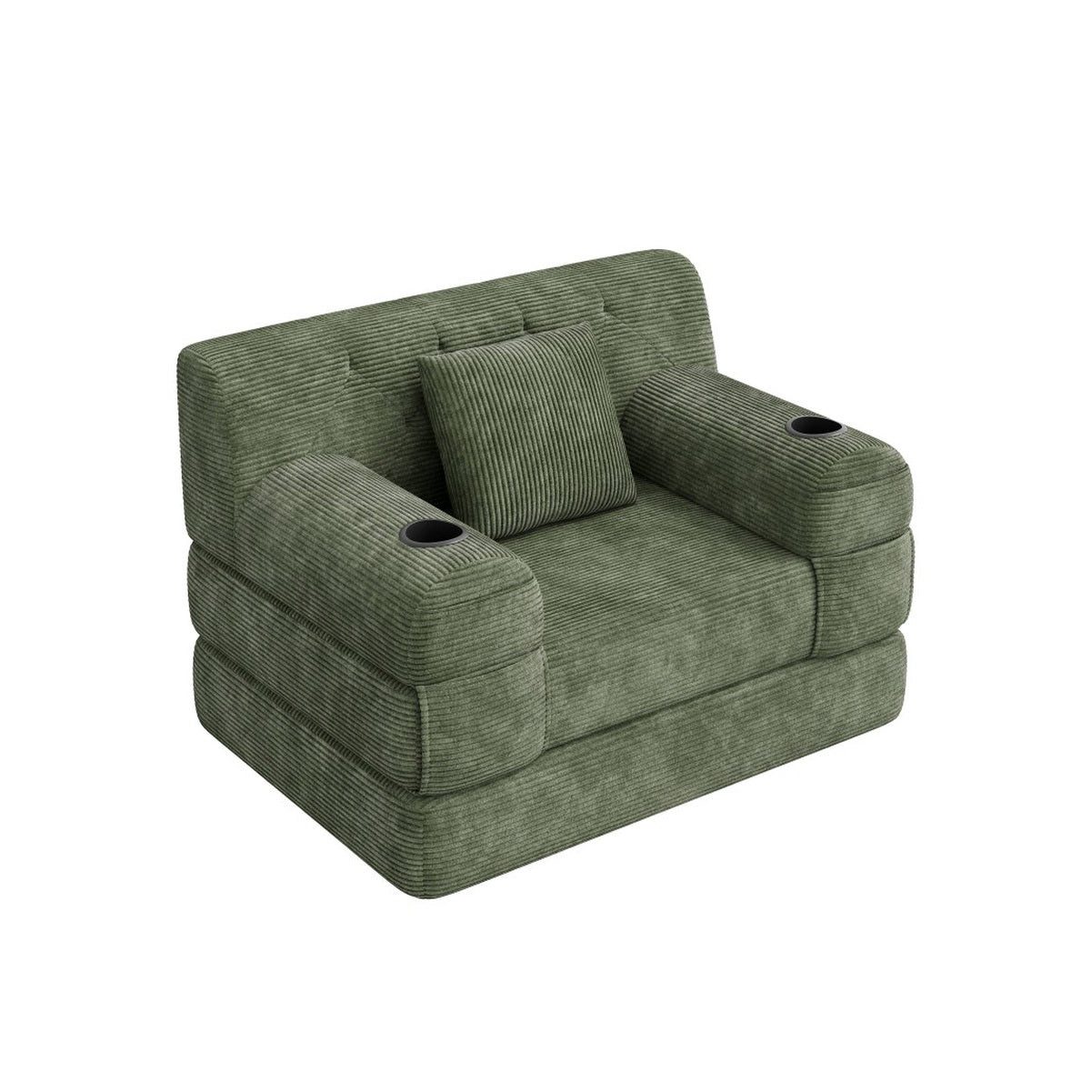 SIKAINI Schlafsofa Schlafsofa aus Cord in grün, 1 Teile