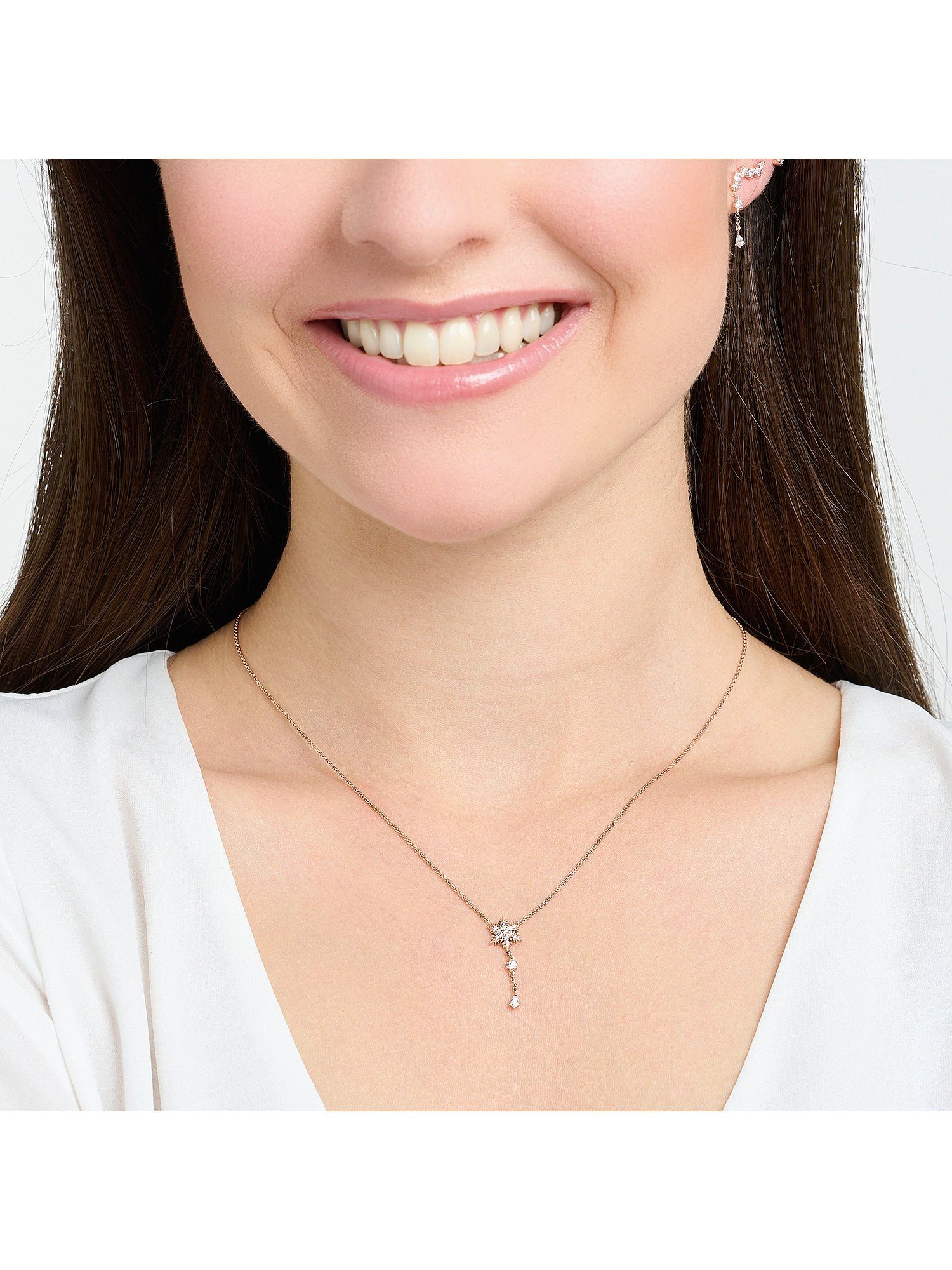 THOMAS SABO Silberkette Thomas Sabo Damen-Kette 925er Silber Zirkonia, Charming