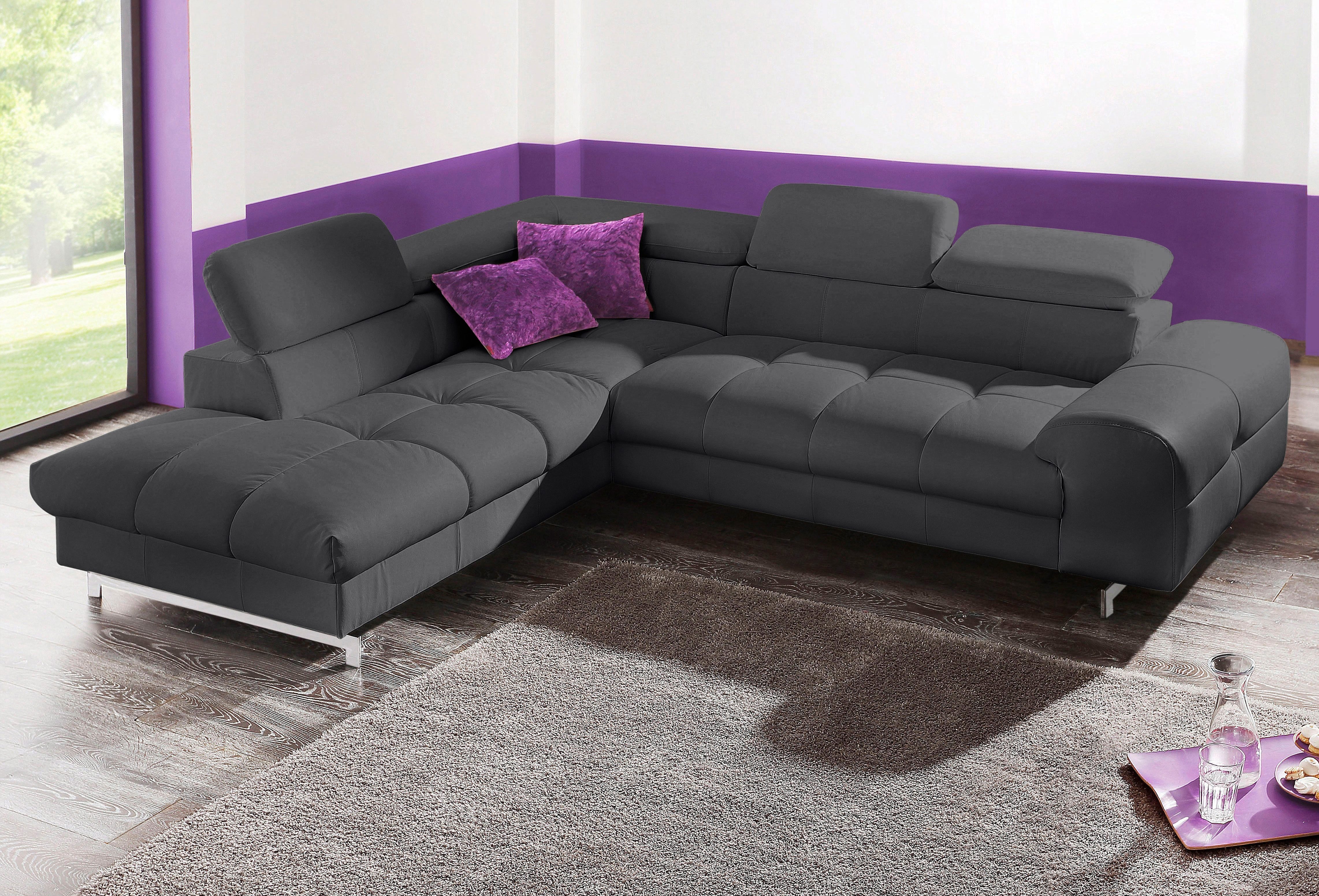 COTTA Ecksofa Chef L-Form, mit Kopfteilverstellung, günstig online kaufen