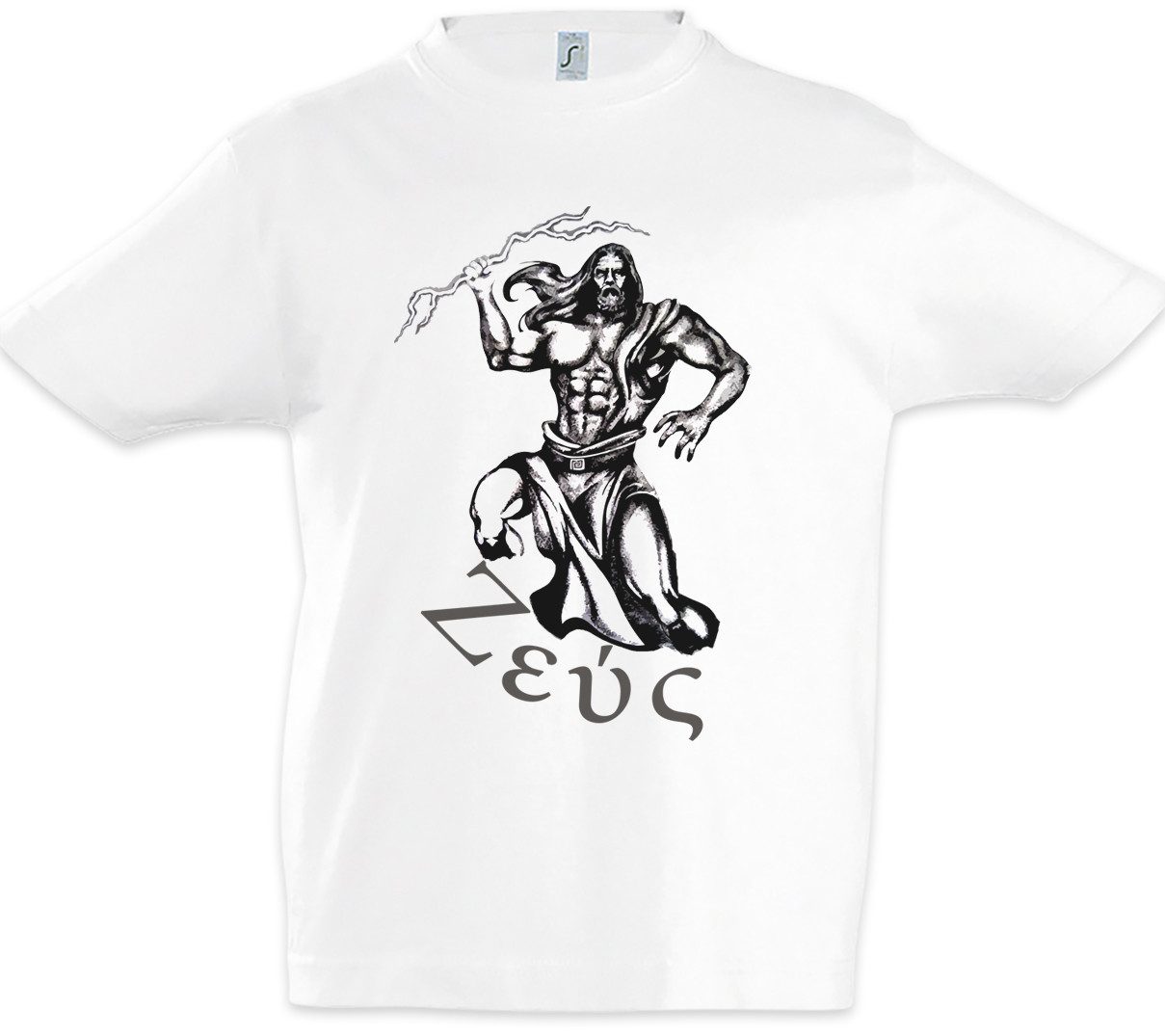 Print-Shirt Zeus Kinder T-Shirt Göttervatter Mythology Griechenland Greek Olymp