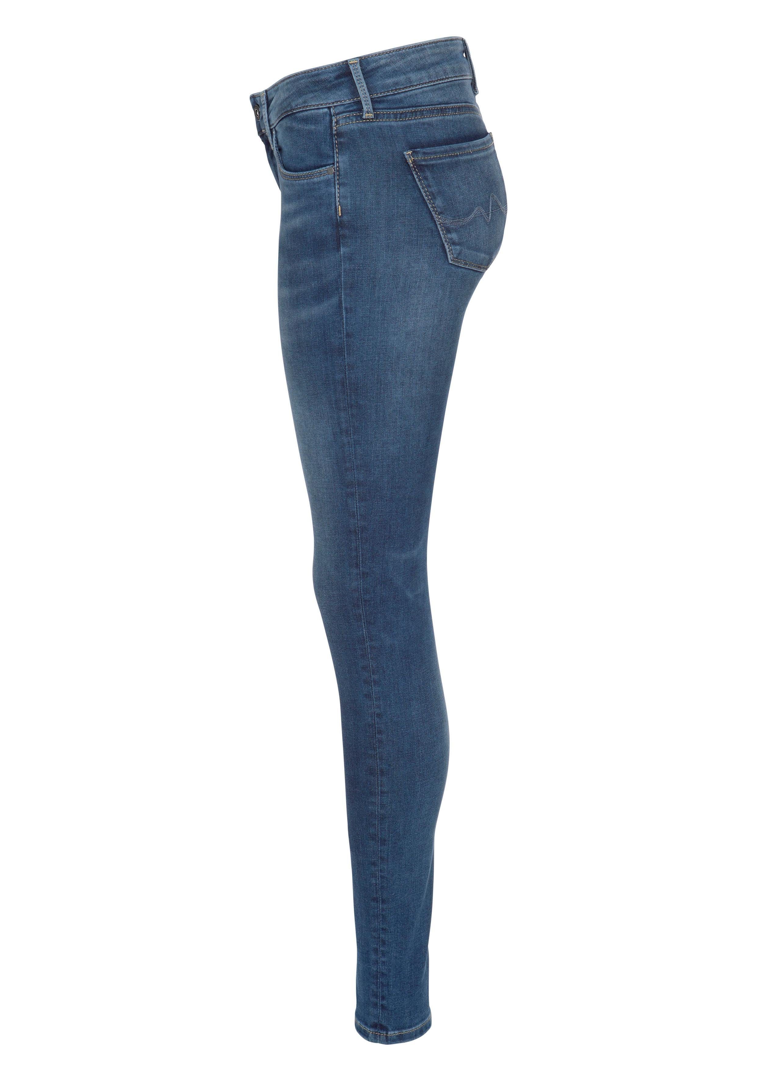Damen Jeans Pepe Jeans Skinny-fit-Jeans SOHO im 5-Pocket-Stil mit 1-Knopf Bund und Stretch-Anteil