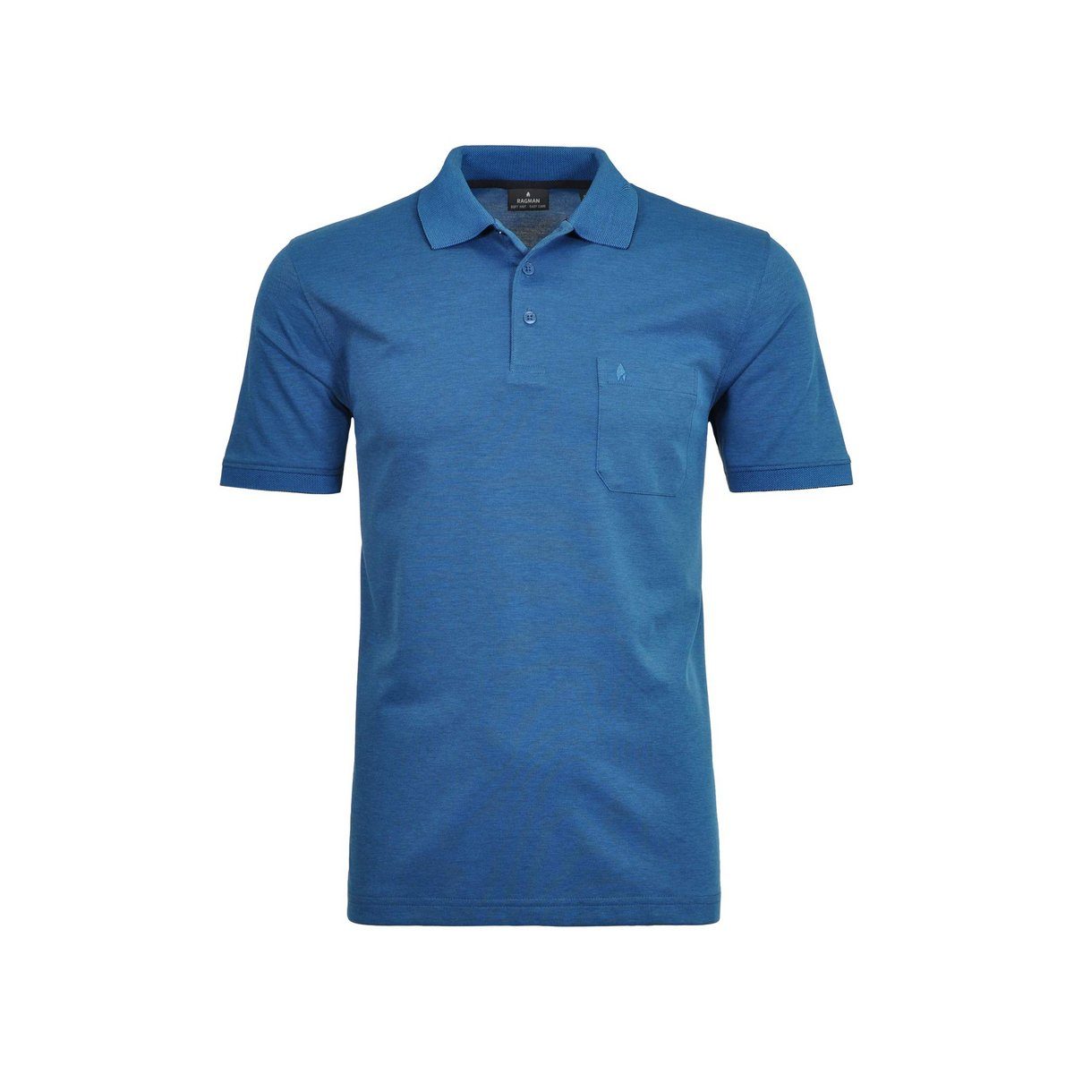 RAGMAN Poloshirt blau regular (1-tlg) BLAU 765