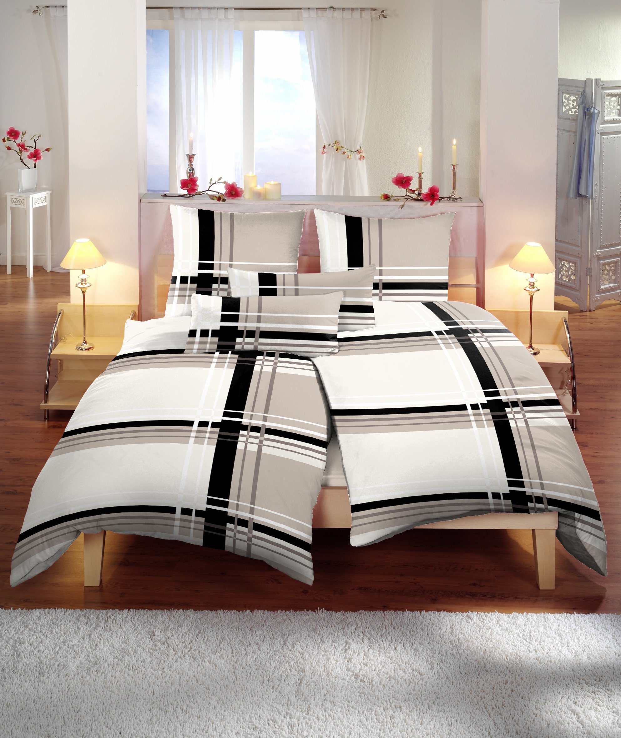 One Home Bettwäsche Adzo, Microfaser, 6 teilig, grafisch und gestreift, mod günstig online kaufen