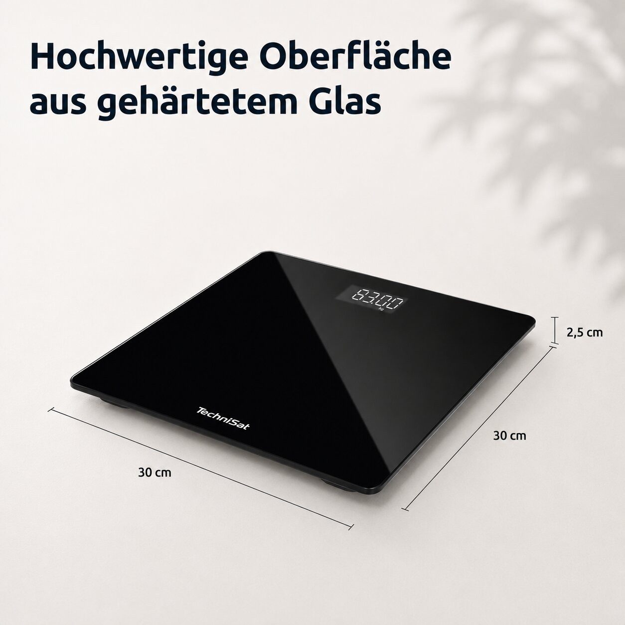 TechniSat Personenwaage VIOLA PW 30, bis 180 kg, LED-Display, Automatische Einschaltung und Abschaltung