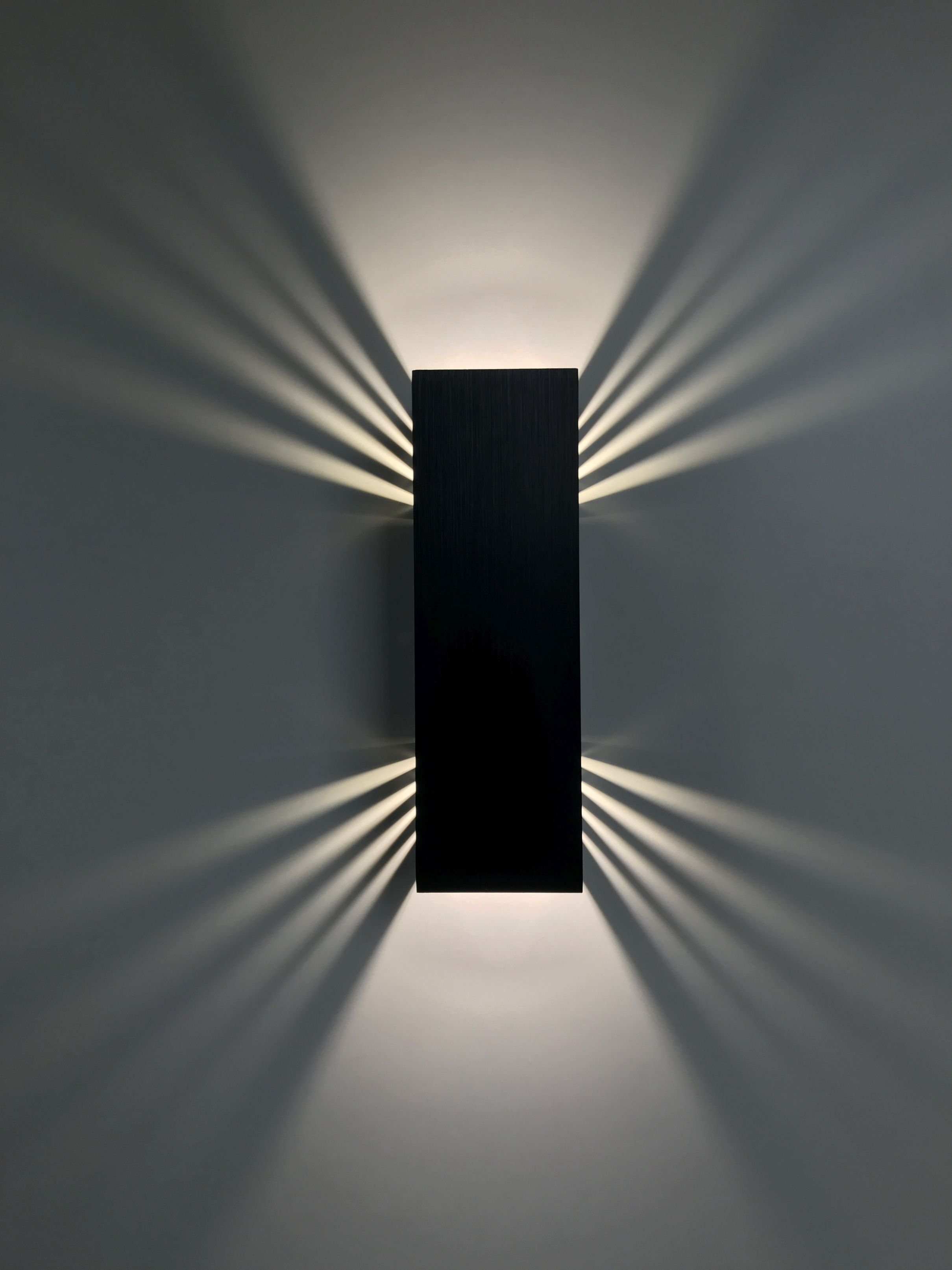 SpiceLED LED Wandleuchte Black Edition, Weiß (4200 K), LED fest integriert, Weiß, indirekte Bleuchtung, dimmbar, Schatteneffekt