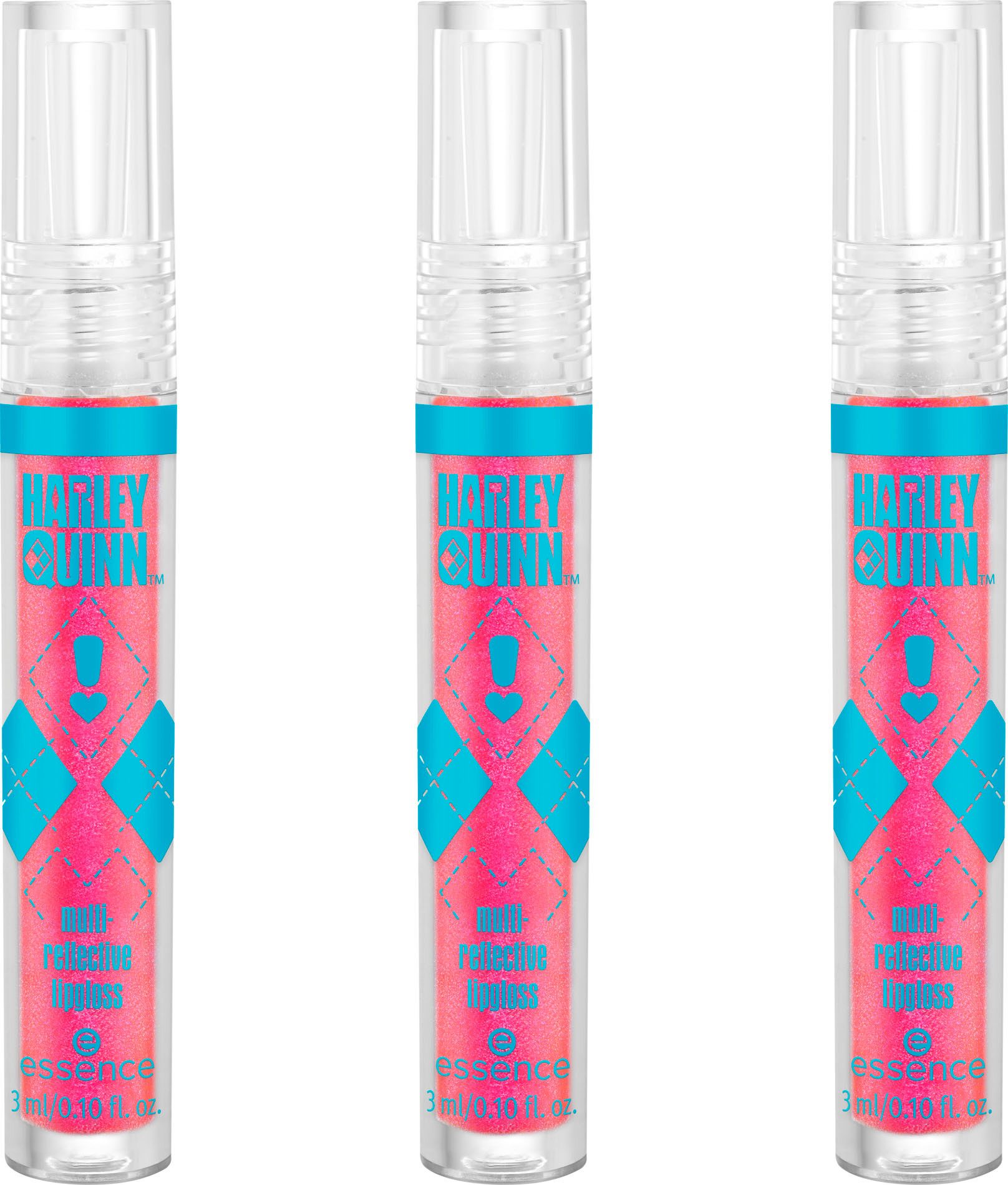 Essence Lipgloss Harley Quinn multi-reflective lipgloss, 3-tlg.