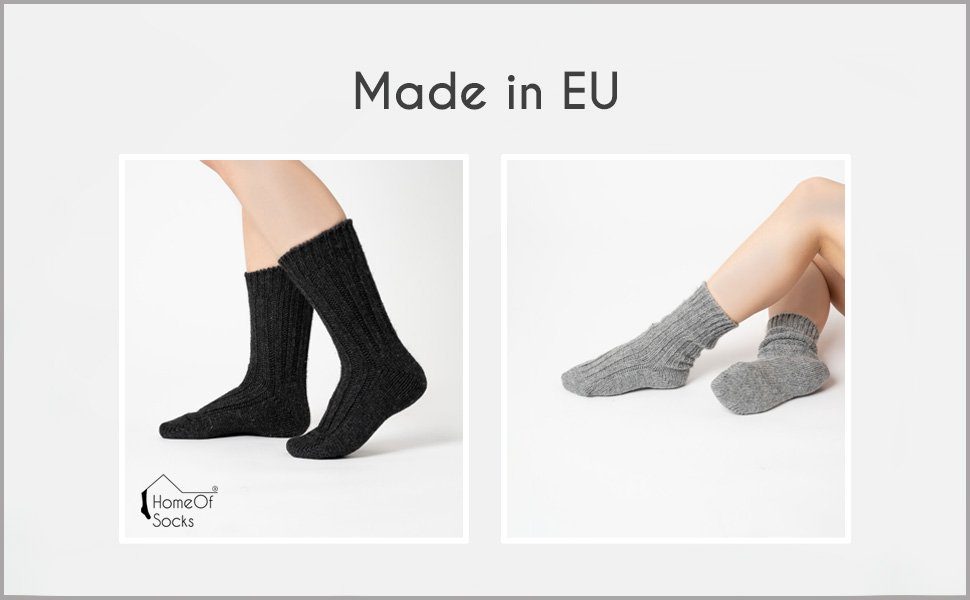 50% 2xGrau Wollsocken Strapazierfähige Socken Alpakawolle und mit Wollanteil Alpakawolle und Wollsocken warme mit HomeOfSocks