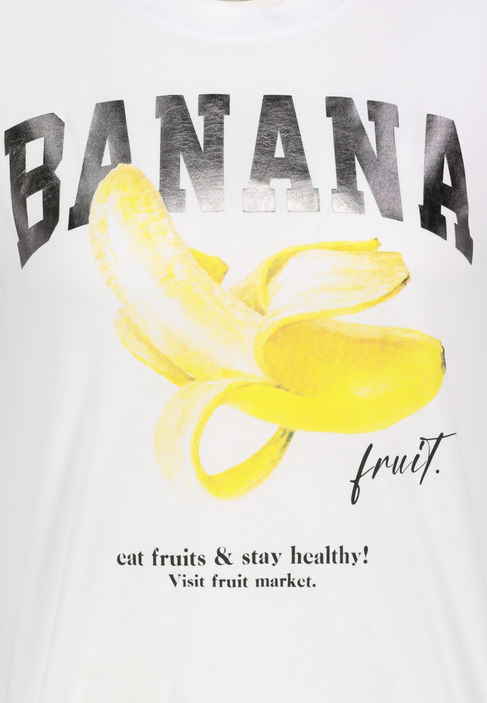 SUBLEVEL T-Shirt Auffälliger Spruchprint Rundhals Kurzarm Stylischer Look für Damen (1-tlg) Baumwolle Normal Fit Rundhals Kurzarm Spruch atmungsaktiv