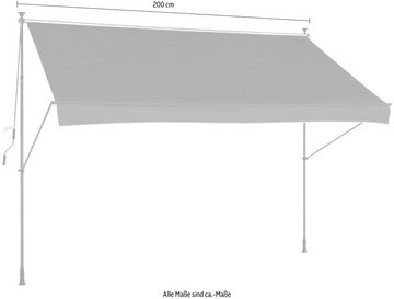 KONIFERA Klemmmarkise Breite/ Ausfall: 200/120 cm