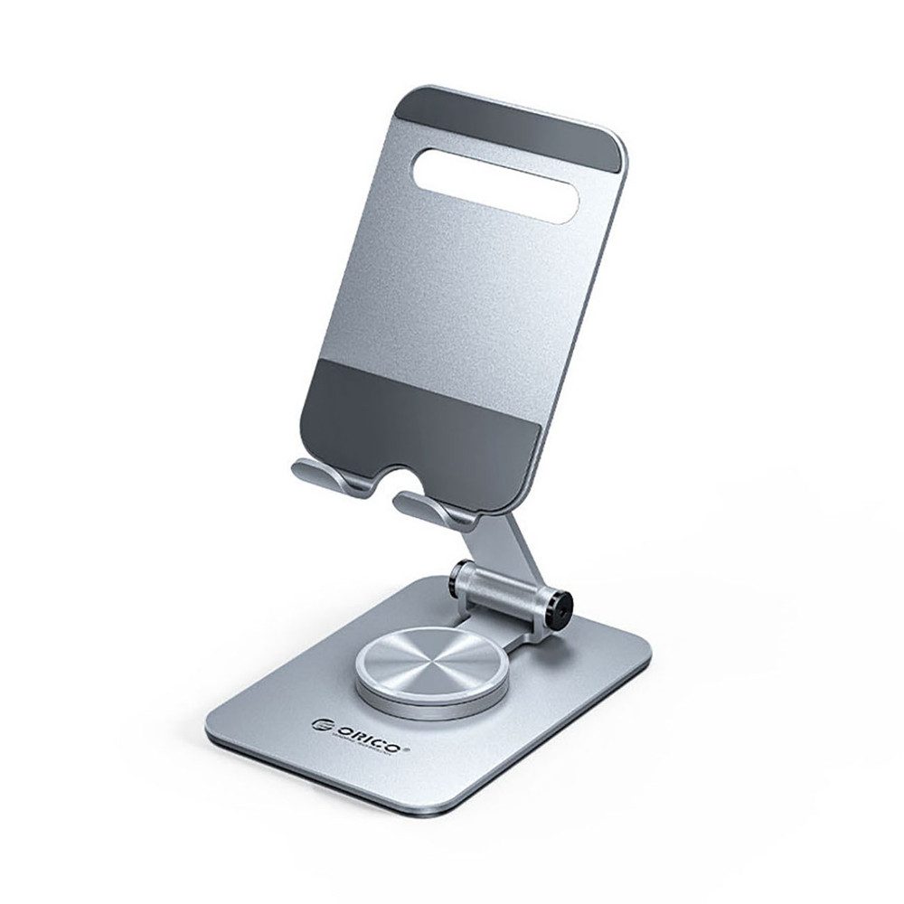 ORICO Smartphone-Halterung Handyständer Tischhalter Reiseständer, (bis 6.9 Zoll, Spar-Set, 1-tlg., 103 x 73 x 34 mm faltbar, 360° drehbar, faltbar, bis 6,9 Zoll, Aluminium)