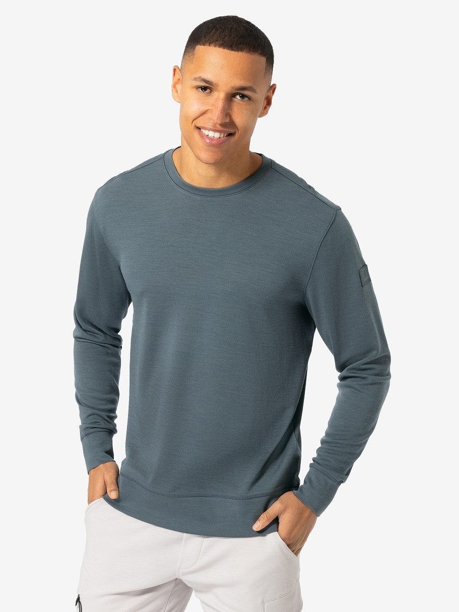 SUPER.NATURAL Sweatshirt für Herren, nachhaltig, Merino SOLUTION BIO CREW modern