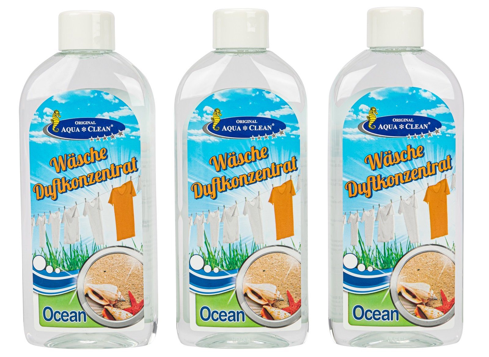 AQUA CLEAN Wäscheparfüm Wäsche Duftkonzentrat Ocean 3x250ml (3-St)