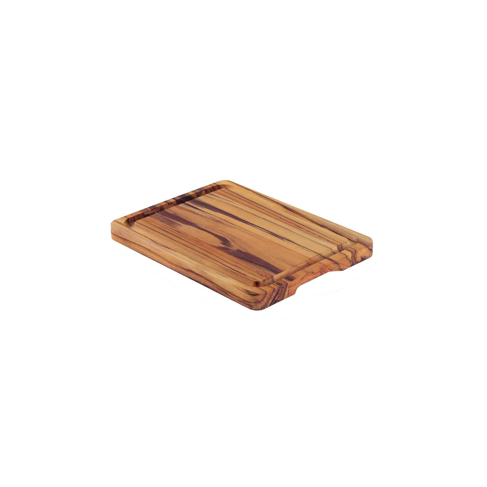 Tramontina Schneidebrett CHURRASCO PREMIUM Servierplatte, FSC-zertifiziert, Saftrille, Teakholz, (1-St), mit Saftrille auf einer Seite, beidseitig verwendbar, nachhaltig