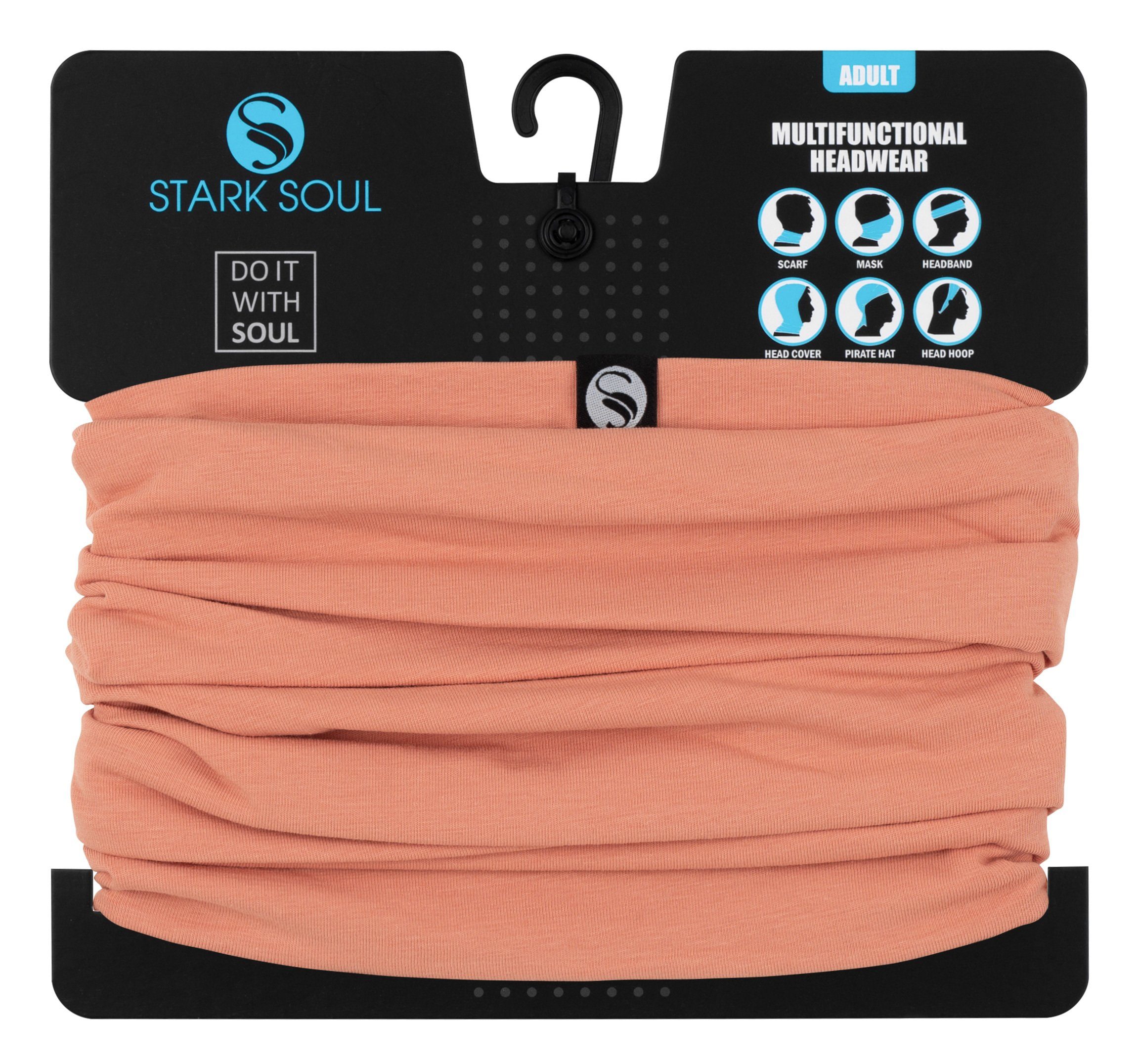 Stark Soul® Multifunktionstuch Unisex, Peach aus angenehmen Jersey-Material