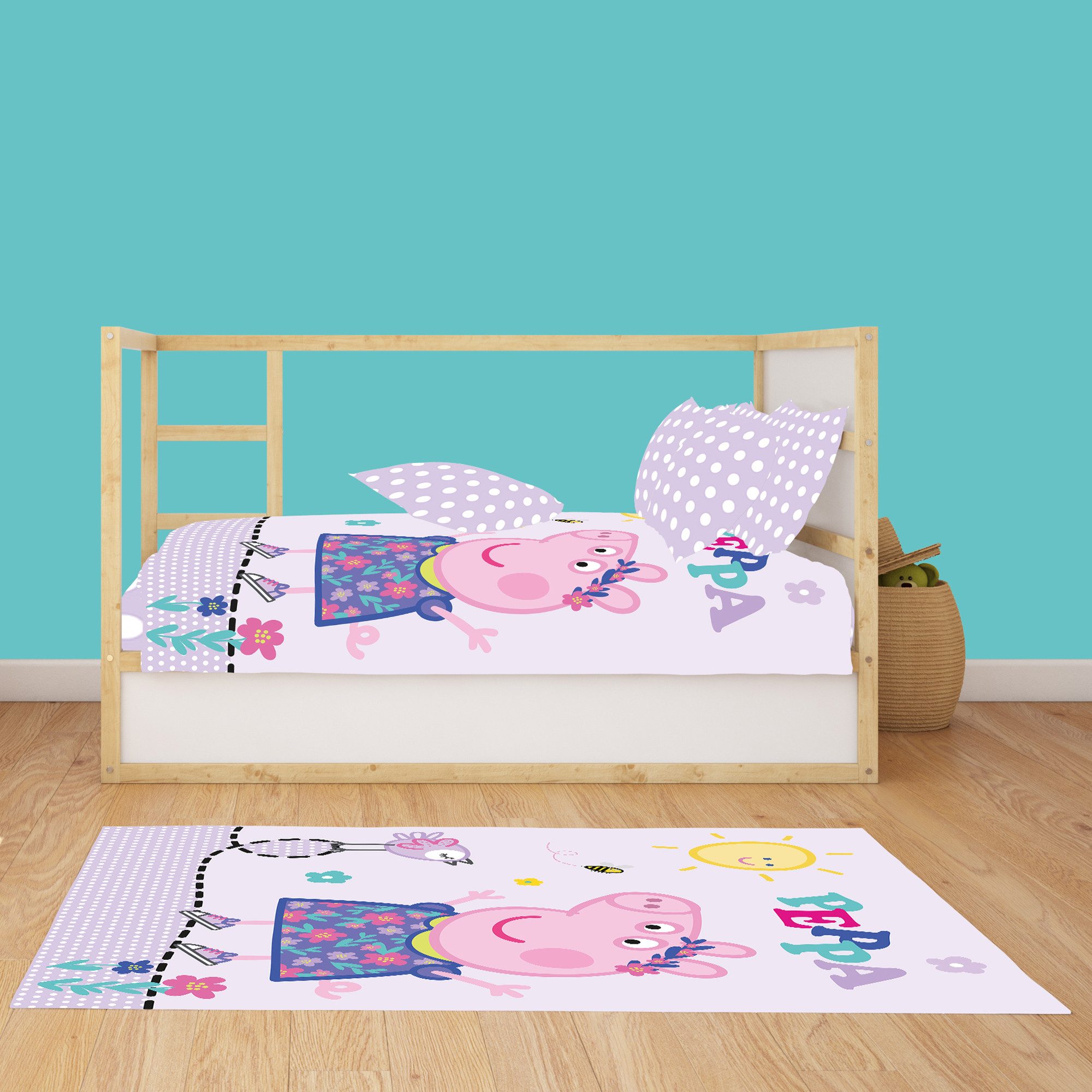 BERONAGE Kinderteppich Peppa Wutz Pig Happy Spiel-Teppich 100x133 cm, rechteckig, Höhe: 10 mm, rutschfest – Bild 4 von 5