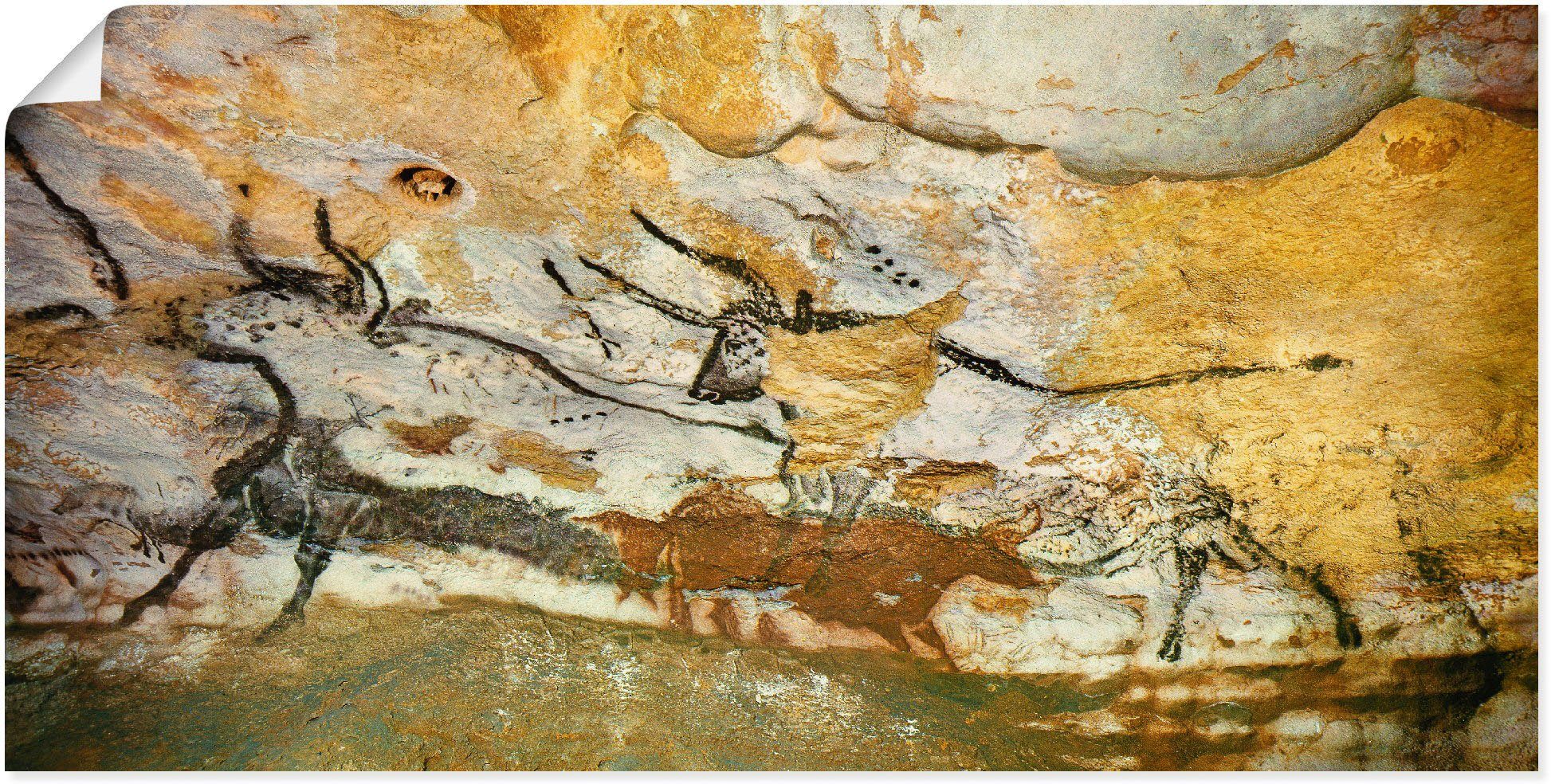 Artland Wandbild Höhle von Lascaux Stiere, Wildtiere (1 St), als Leinwandbild, Wandaufkleber oder Poster in versch. Größen