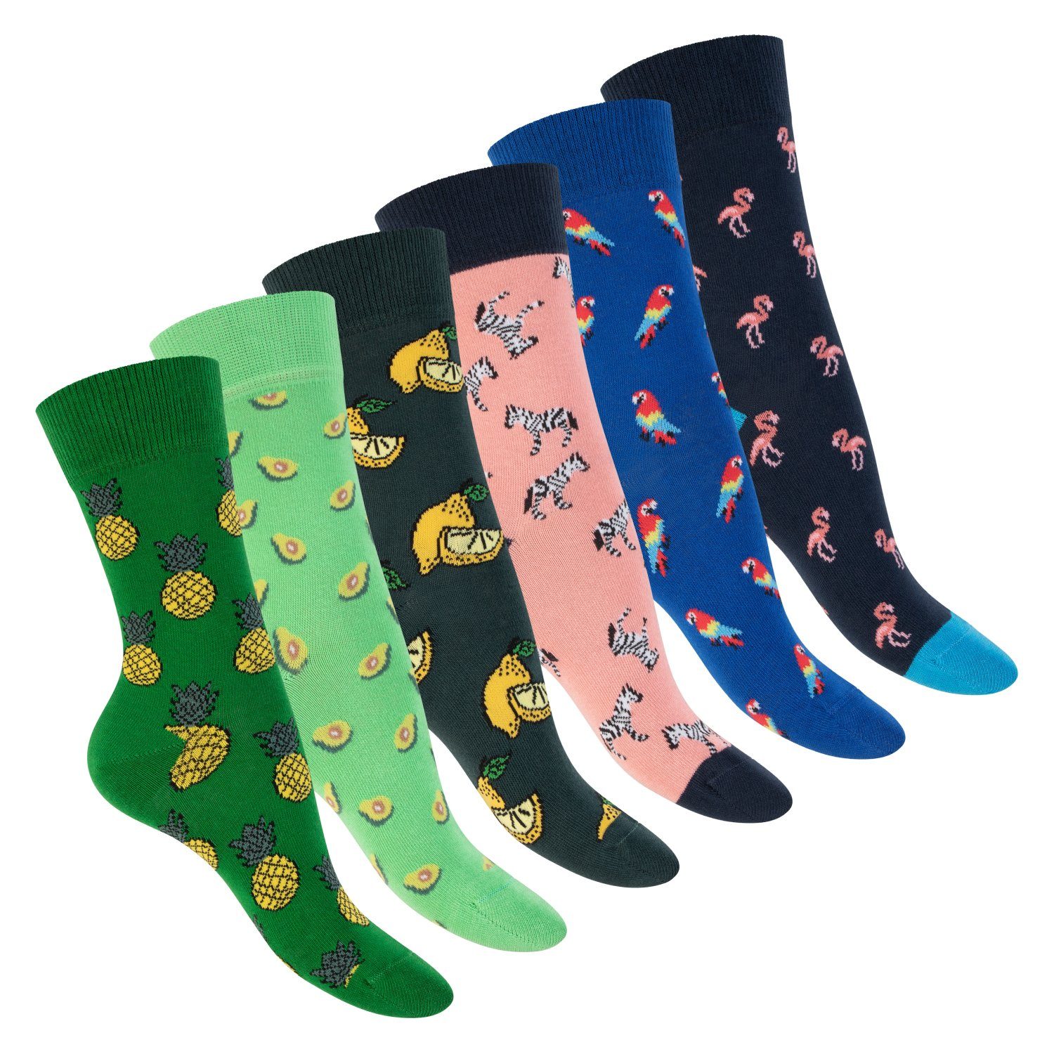 Basicsocken Damen/Herren Bunte Motiv Socken Funny Baumwollsocken