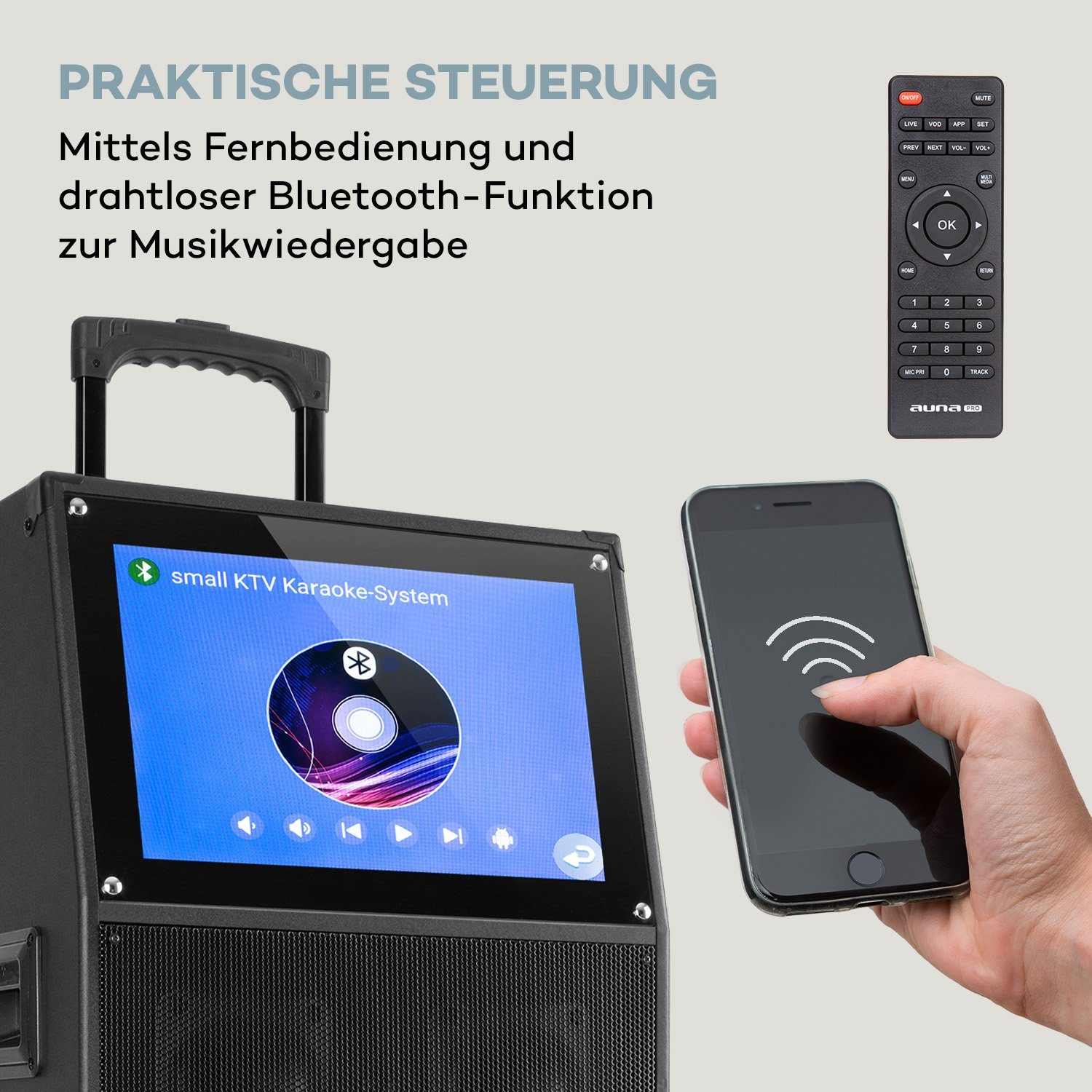 Auna KTV (Bluetooth; WLAN Party-Lautsprecher (WiFi)