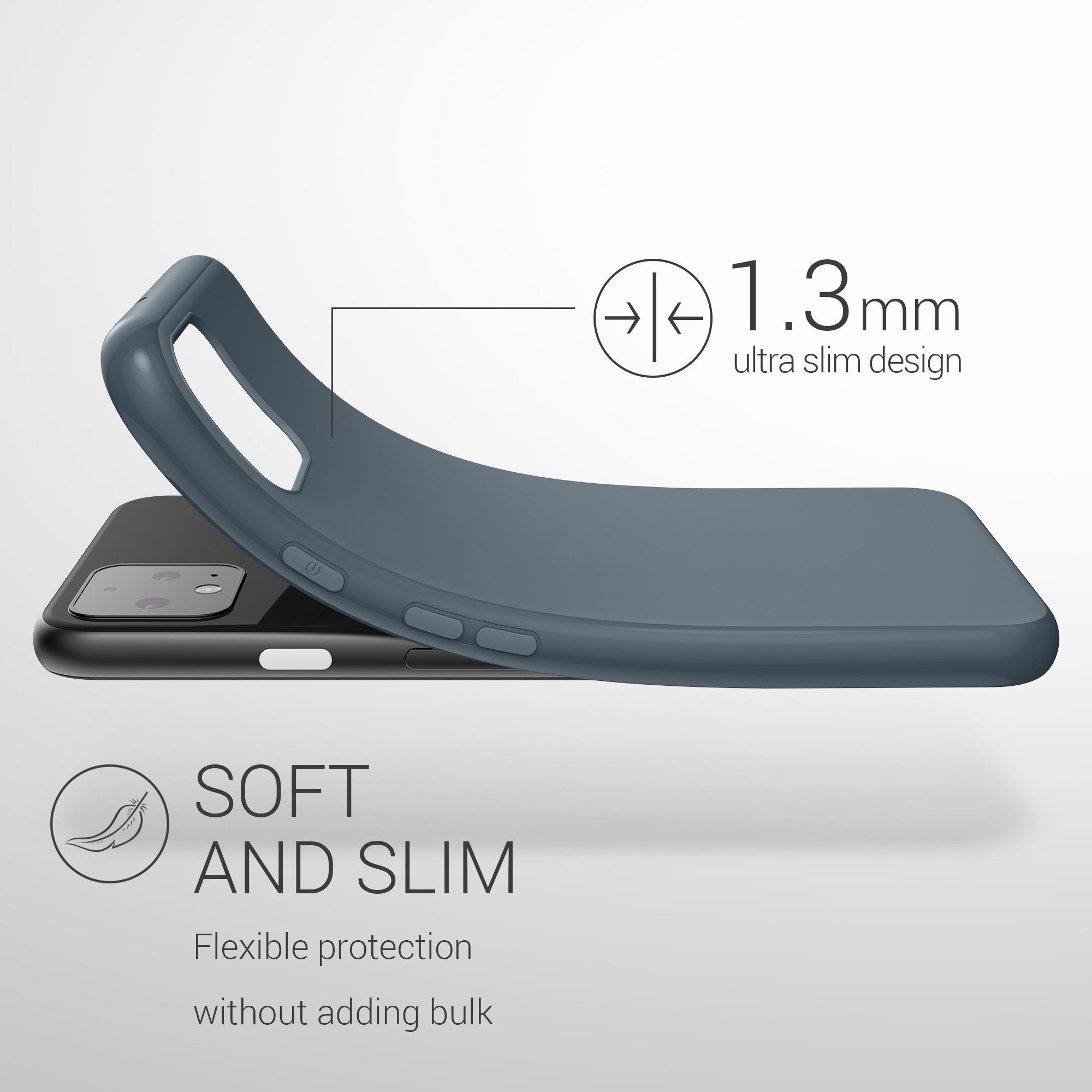 kwmobile Handyhülle Hülle für Google Pixel 4, Hülle Silikon - Soft Handyhülle - Handy Case Cover