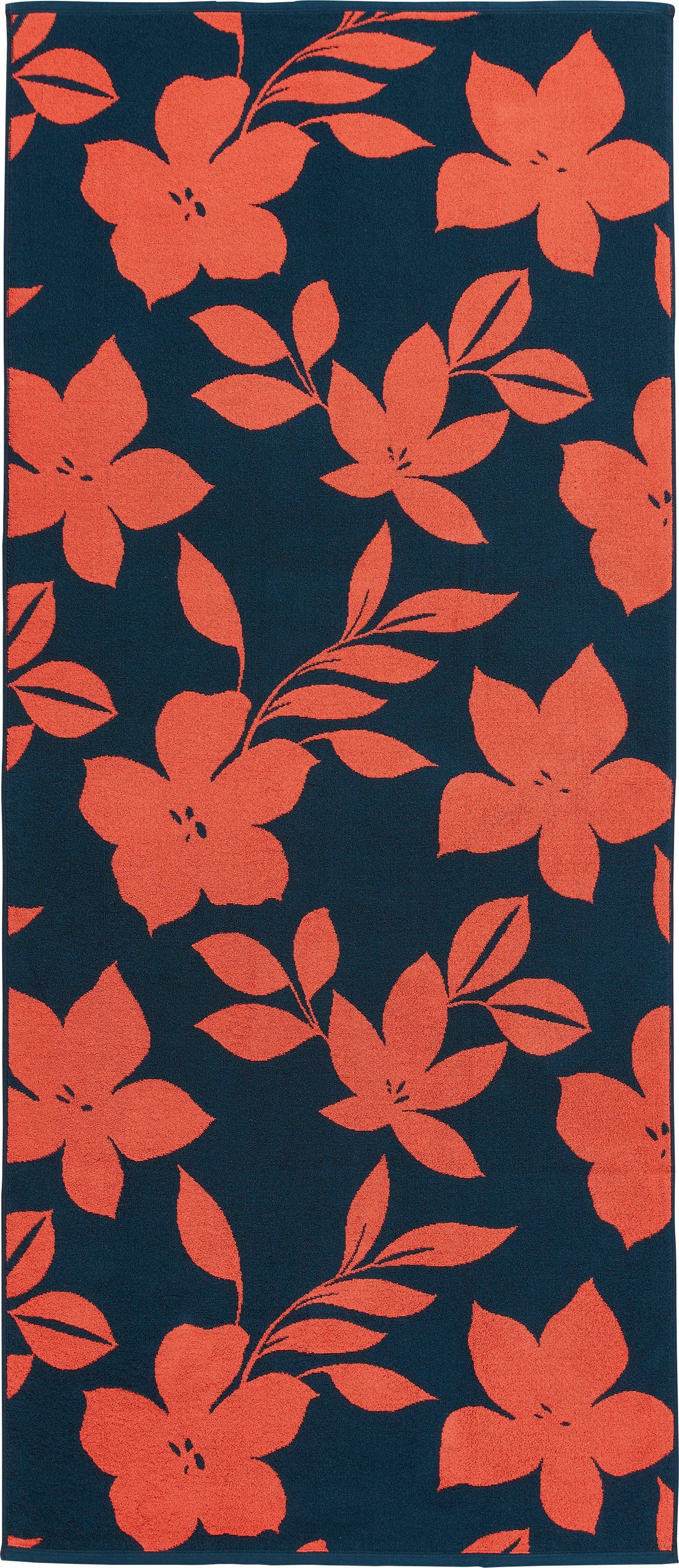 Dyckhoff Strandtuch Flowers, Zwirnfrottee (1-St), 100% günstig online kaufen