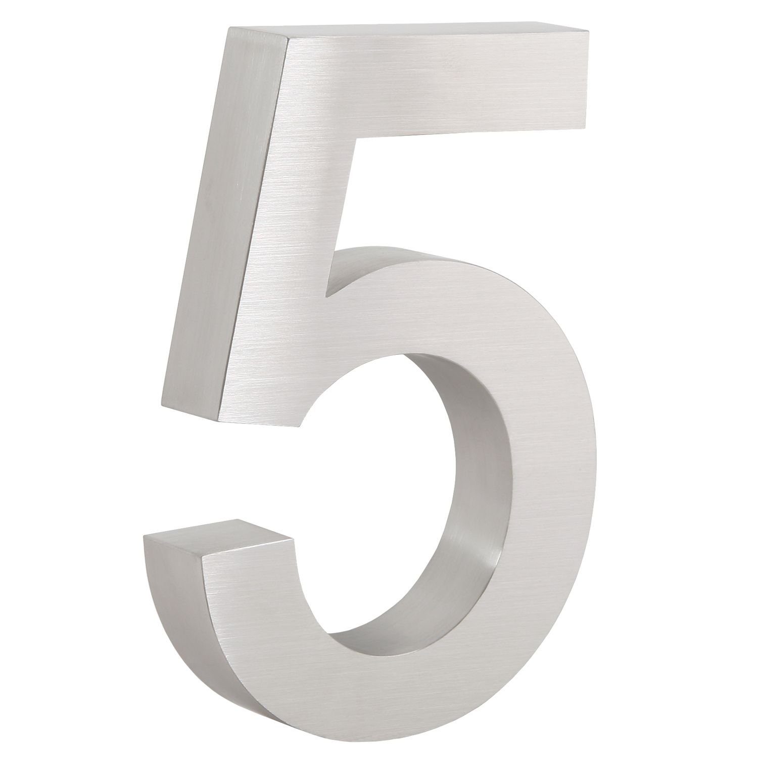 Zelsius Hausnummer Edelstahl Hausnummer „5“, 13 x 20 cm, silber günstig online kaufen
