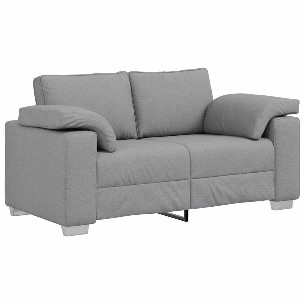 vidaXL Sofa Sofa mit Kissen Hellgrau günstig online kaufen