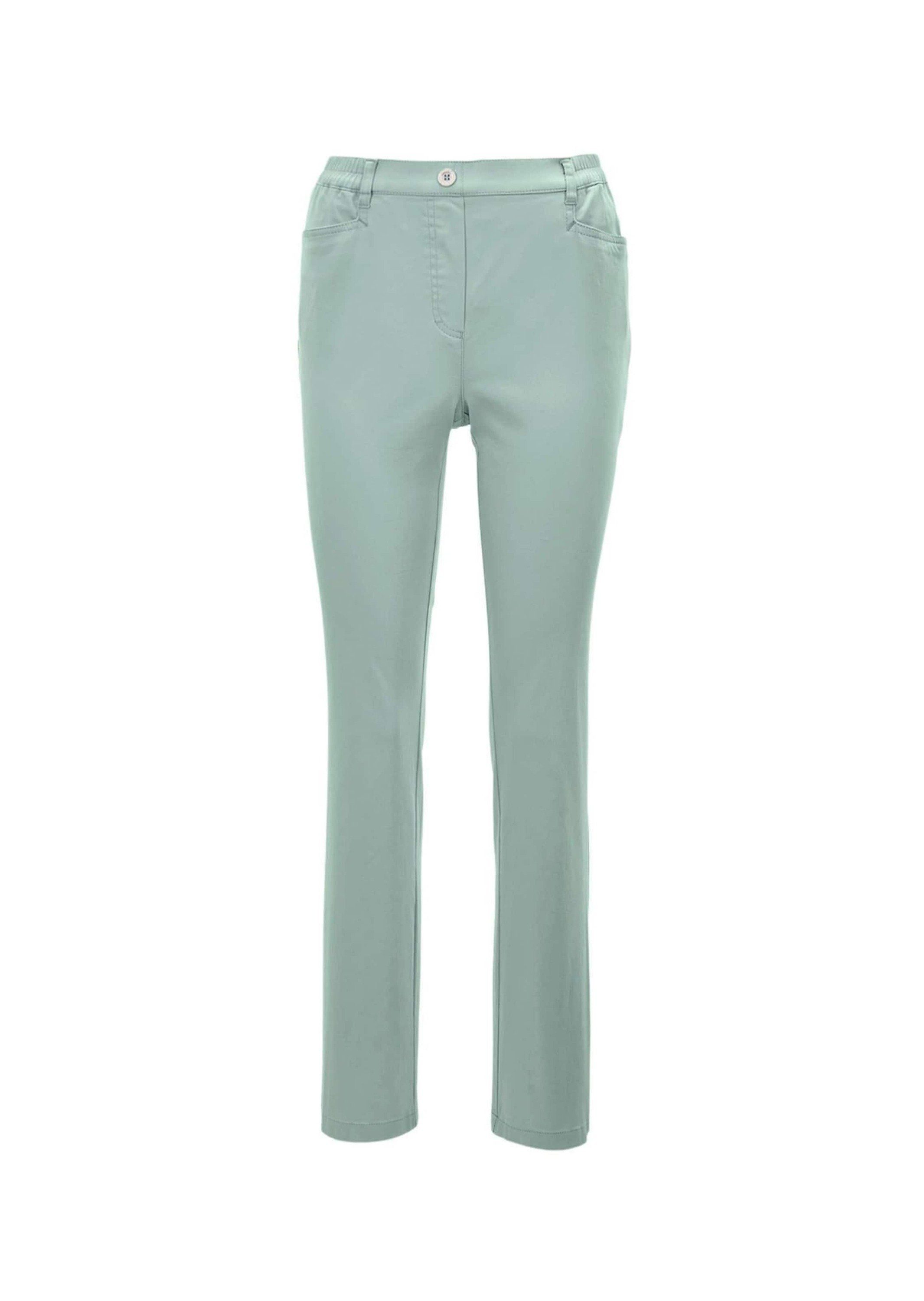 Schlupfhose Kurzgröße: Satin-Baumwollhose mit Stretch