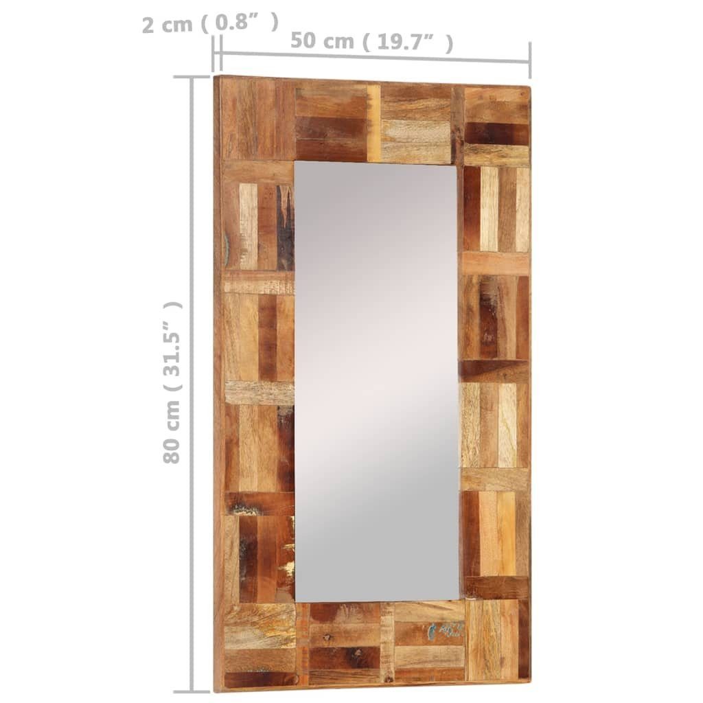 furnicato Wandspiegel Altholz Massiv 50x80 cm