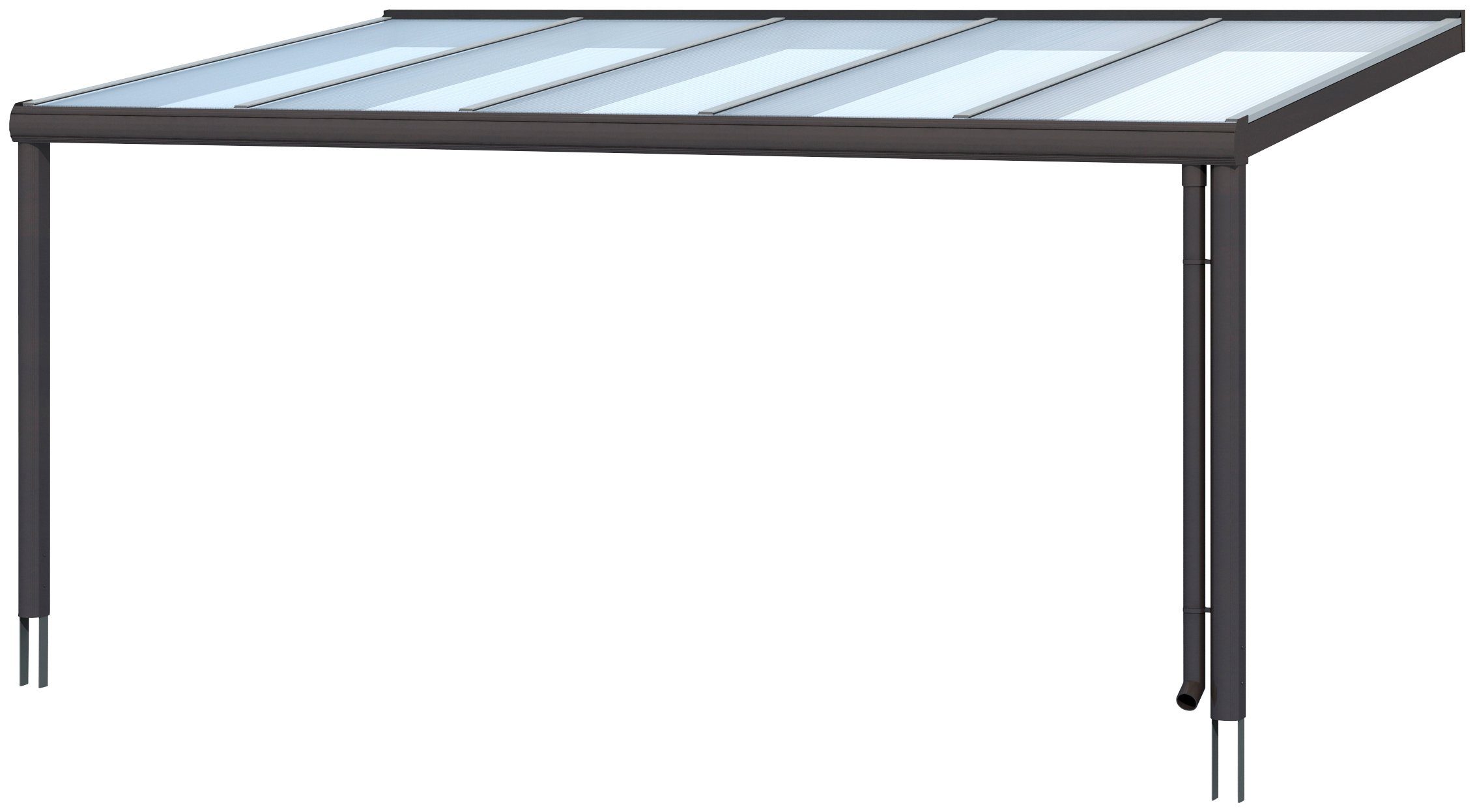 Skanholz Terrassendach Genua, BxT: 541x307 cm, Bedachung Doppelstegplatten, 541 cm Breite, verschiedene Tiefe