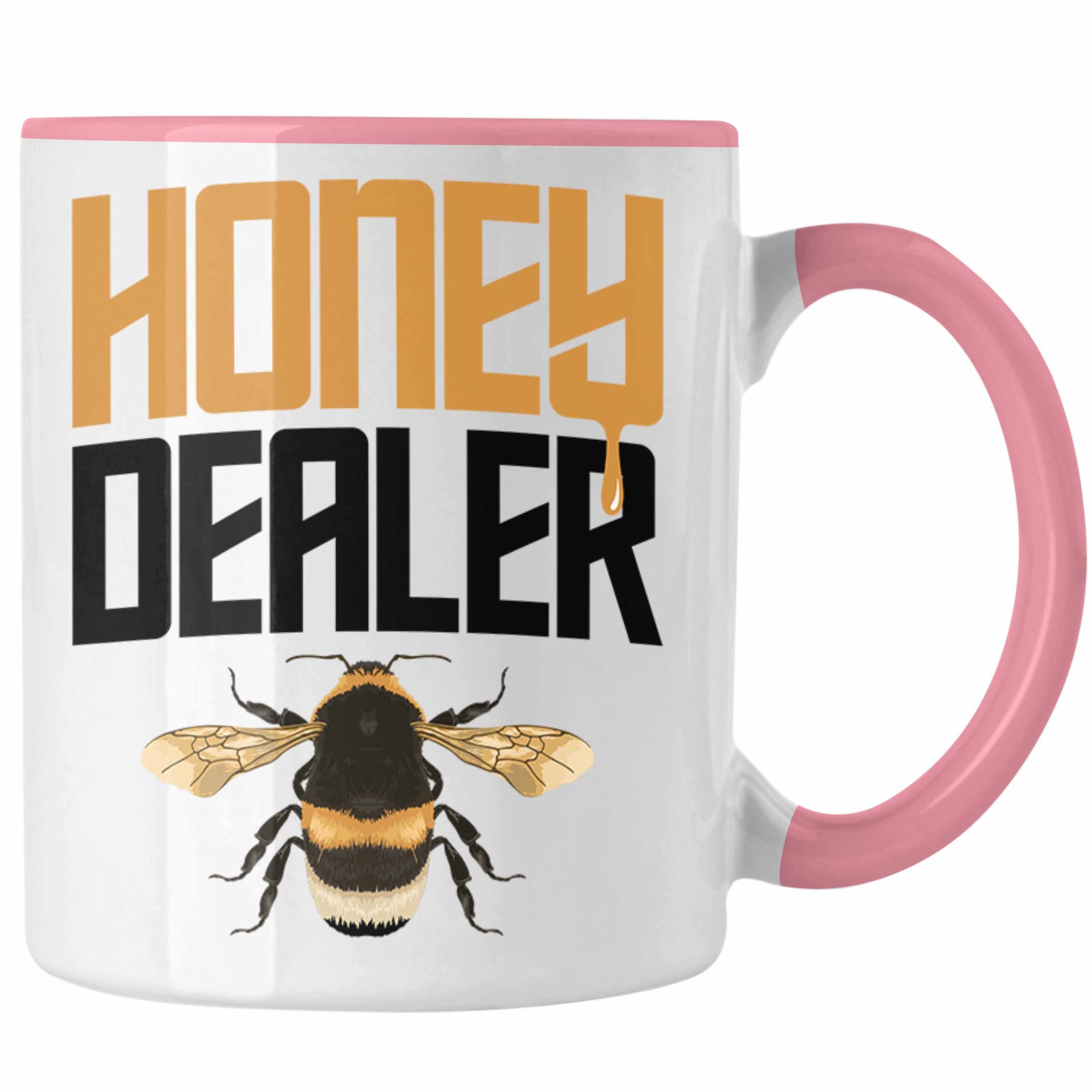 Trendation Tasse Tasse Rosa Geschenk - Kaffeetasse Geschenkideen Imker Dealer Bienen Honig Bienenzüchter Trendation Bienenzucht Zuebhör