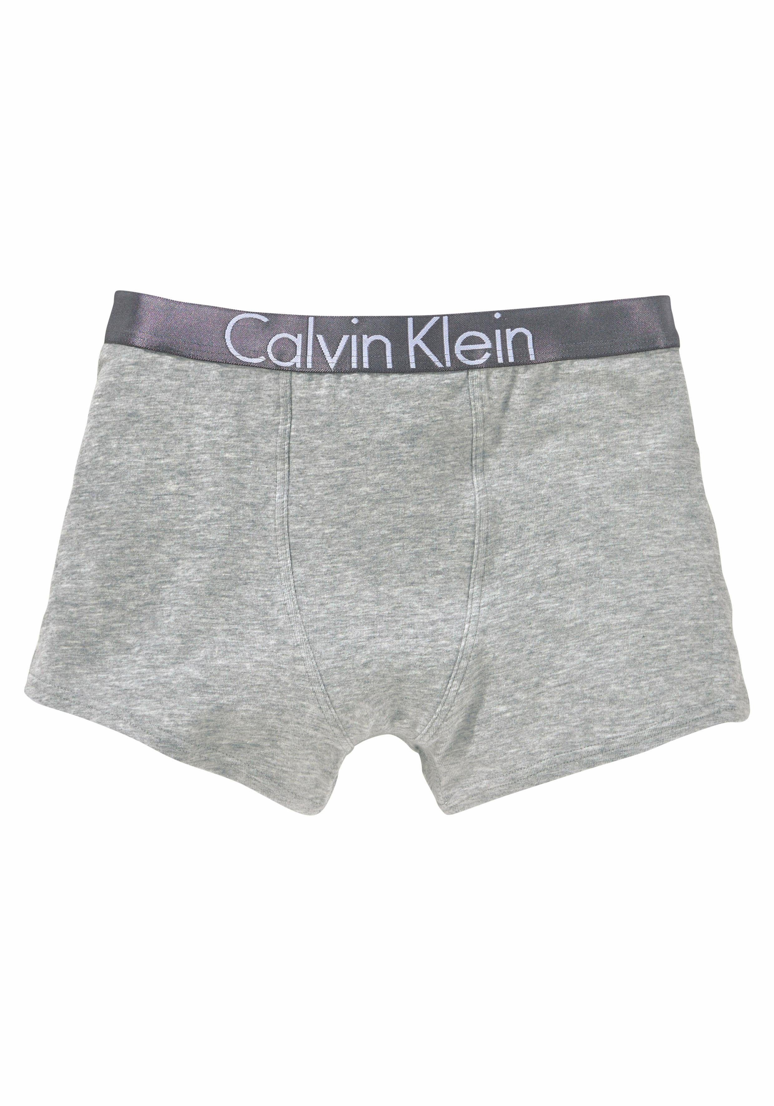 (2-St) Klein Kinder Bund Calvin silberfarbenen Kids Boxer Junior Underwear MiniMe,mit