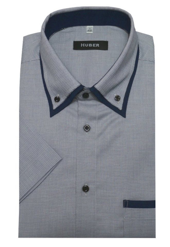Huber Hemden Kurzarmhemd HU-0195 Button-down-Kragen, Kurzarm, Regular Fit -  gerader Schnitt, Made in EU