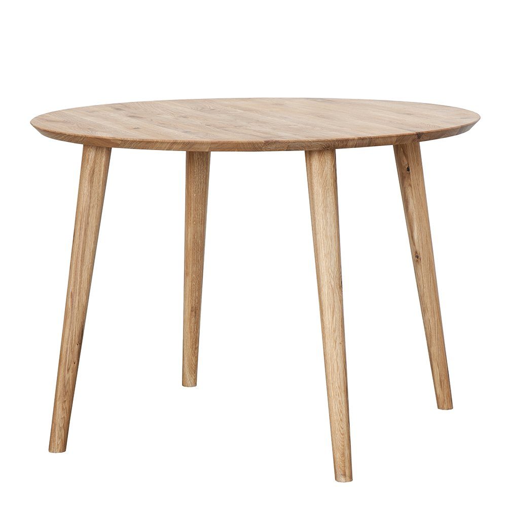 Lomadox Esstisch TARVA-69, rund, 105cm Durchmesser, Wildeiche massiv geölt, FSC-zertifiziert