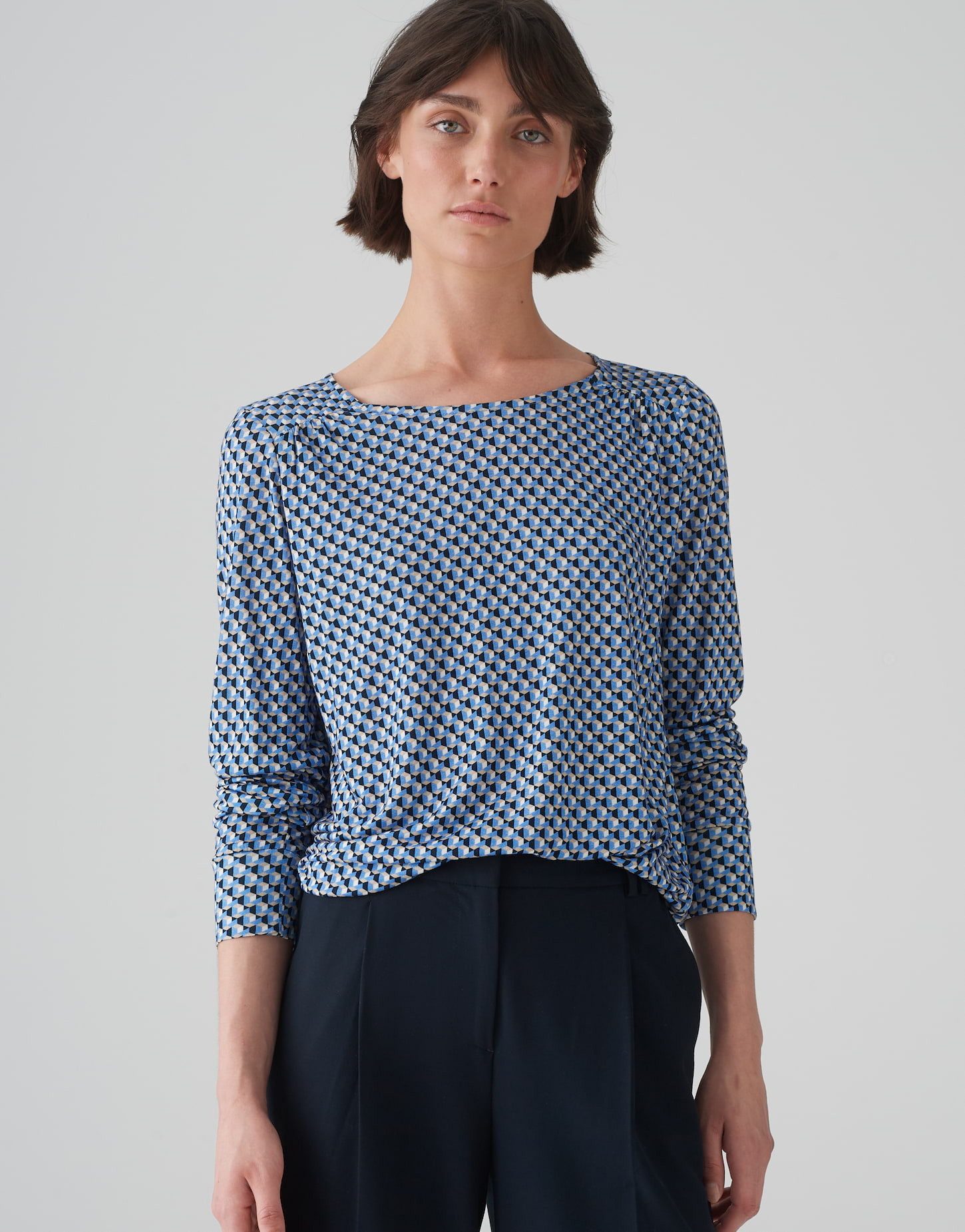 OPUS Langarmshirt Shirt SUTHA ABSTRACT Regular günstig online kaufen