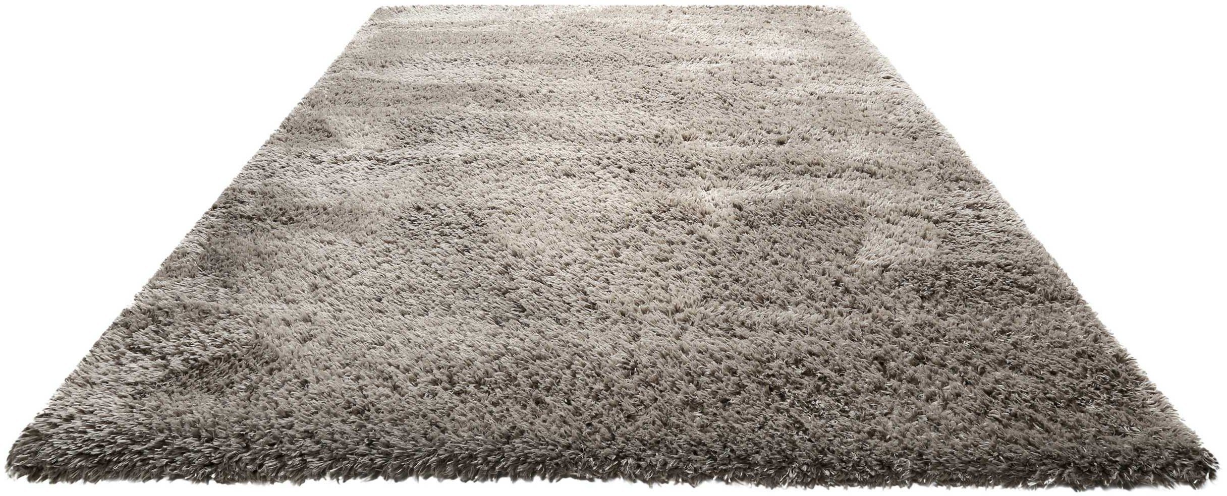 Hochflor-Teppich Matteo HL-0961, Homie Living, rechteckig, Höhe: 50 mm, nachhaltig aus 100% recyceltem PET, Langflor, Shaggy, Wohnzimmer braun/beige