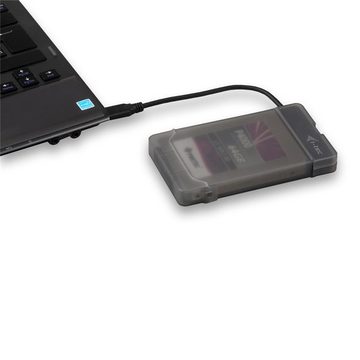 I-TEC Festplatten-Gehäuse MySafe USB 3.0 Easy externes 2.5" Festplattengehäuse, für SATA I/II/III HDD SSD Schwarz