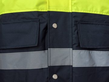 Profus Arbeitsjacke PROFUS Winter Warnjacke Warnschutzjacke- gelb mit Kapuze