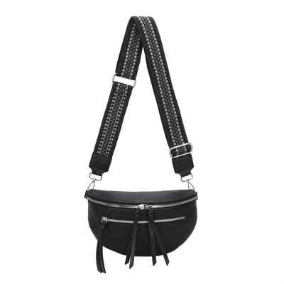 ITALYSHOP24 Schultertasche Damen Gürteltasche Umhängetasche CrossBody Schultertasche CrossOver, Brusttasche, Hüfttasche, Bodybag, Muster Сумкиgurt, leicht Gewicht