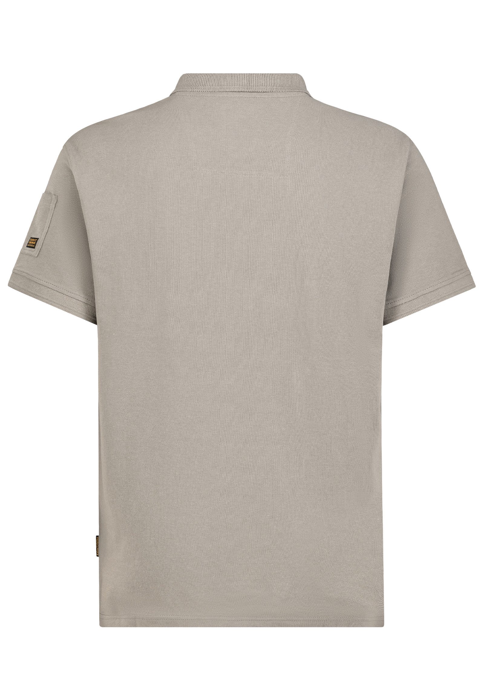 Eight2Nine Poloshirt Mit Knopfleiste und Logo Klassisches Design Solid Polo günstig online kaufen