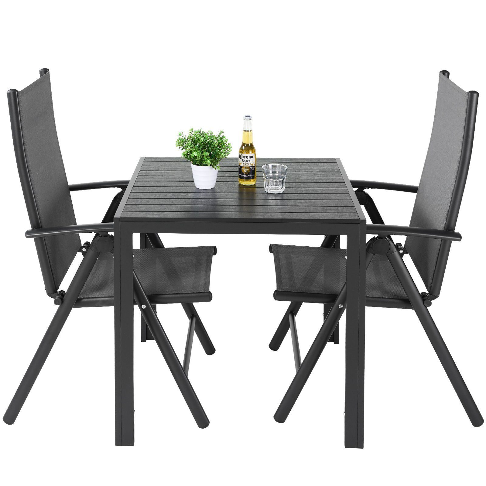 Gartenlounge-Set Gartenmöbel-Set,Balkonmöbel-Set,Aluminium-Sitzgruppe