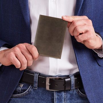 TAN.TOMI Brieftasche Leder Geldbörse Herren mit RFID Schutz, Portemonnaie Groß mit Münzfach