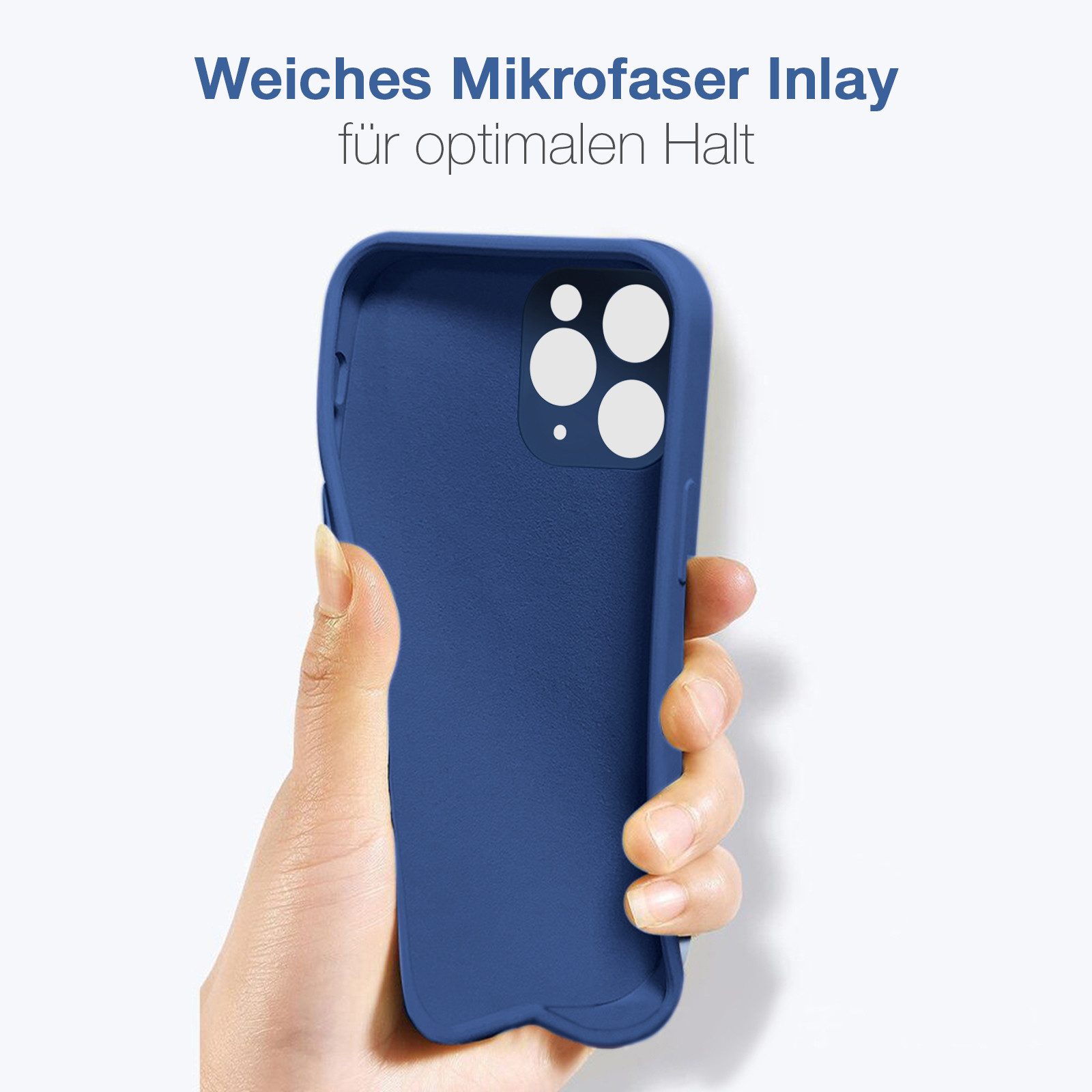 Tec-Expert Handyhülle SoftGrip Cover Hülle für Apple iPhone 11 Pro, Handy Case Bumper integrierter Kameraschutz flexibel