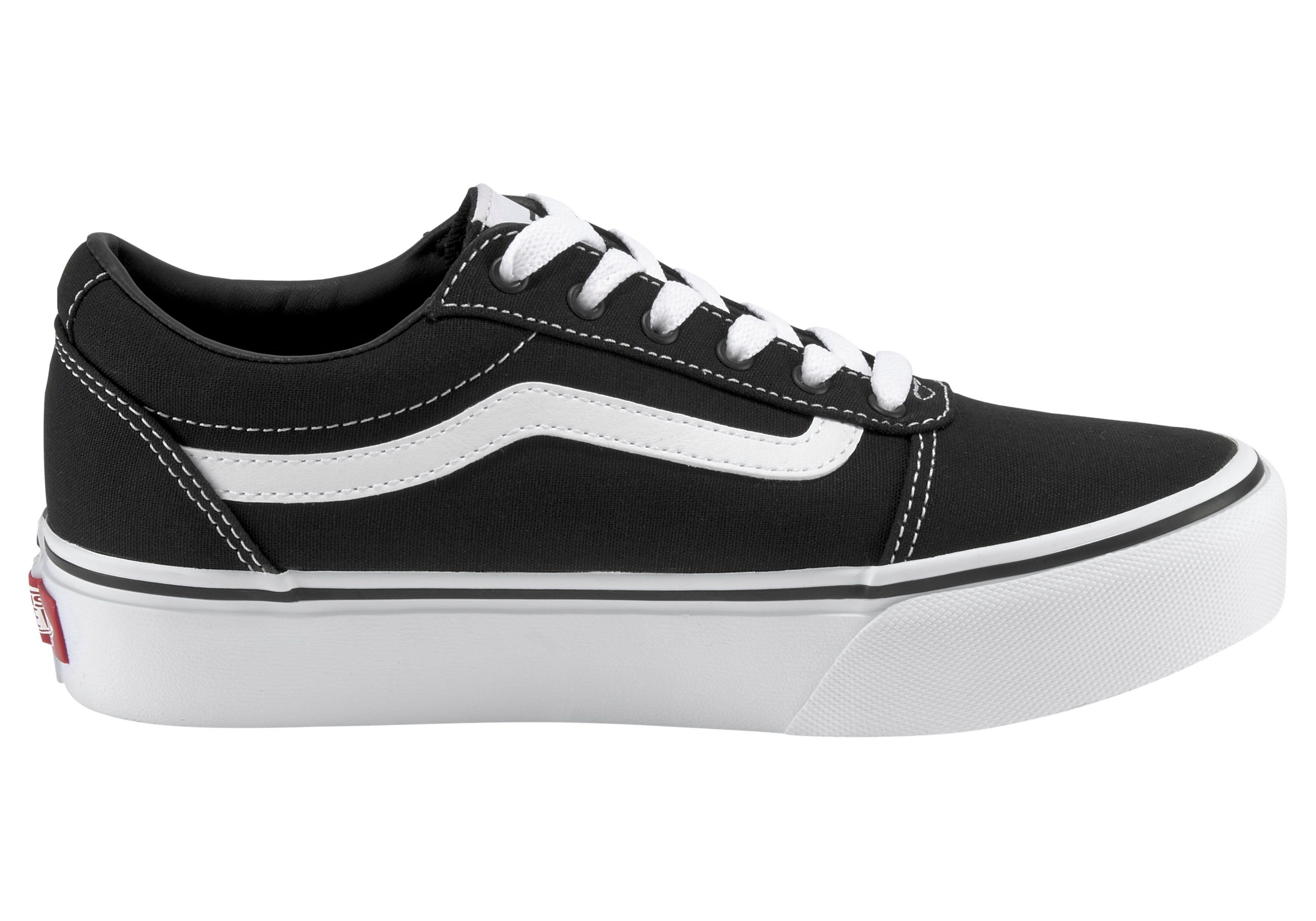 Vans Ward Platform Plateausneaker aus textilem Canvas-Material